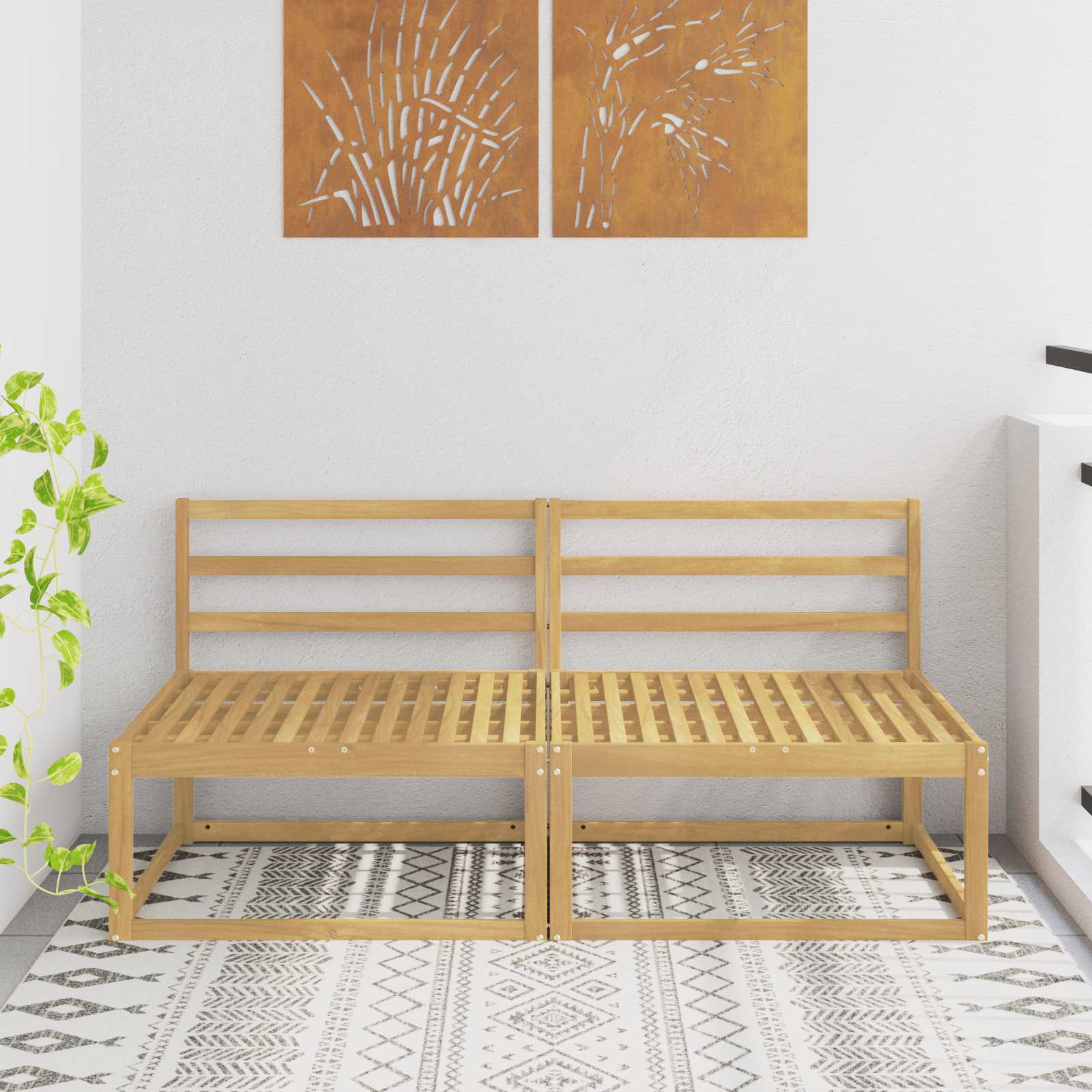 Srednja sofa za van Bijela 158 x 83 x 73 cm
