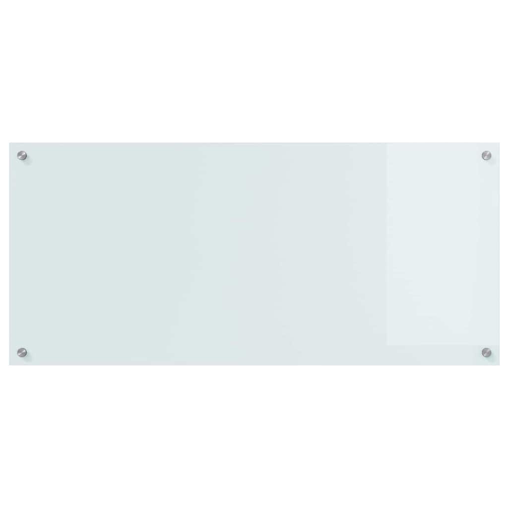 Kuhinjski zid 2 pcs Bijelo 110 x 50 cm Staklo otporno na udarce