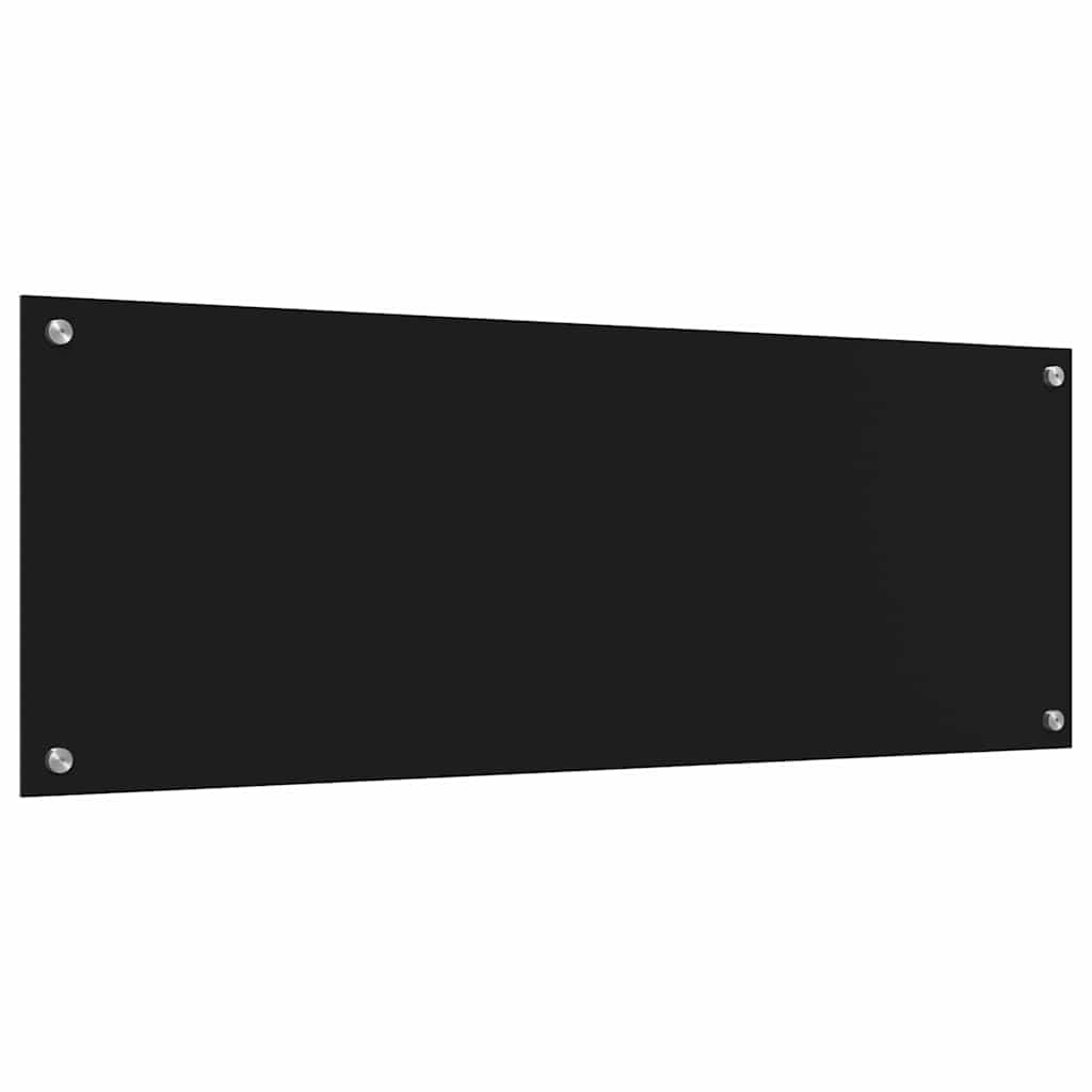 Kuhinjski zid 2 pcs Crna 110 x 40 cm Staklo otporno na udarce