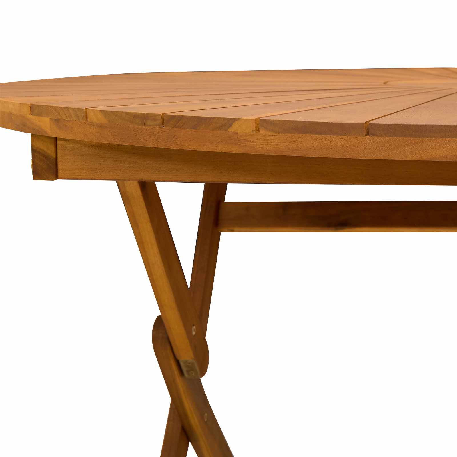 Preklopni vrtni stol Prirodna Ø110 x 75 cm Čvrsto drvo akacije