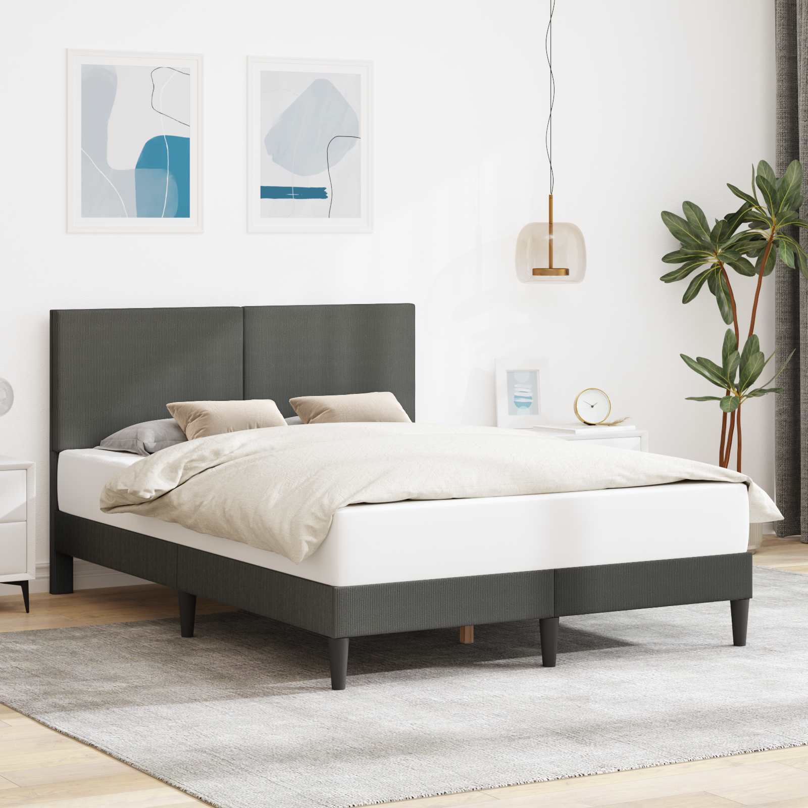 Krevetna konstrukcija Tamnosiva 120 x 190 cm Kordura tekstil