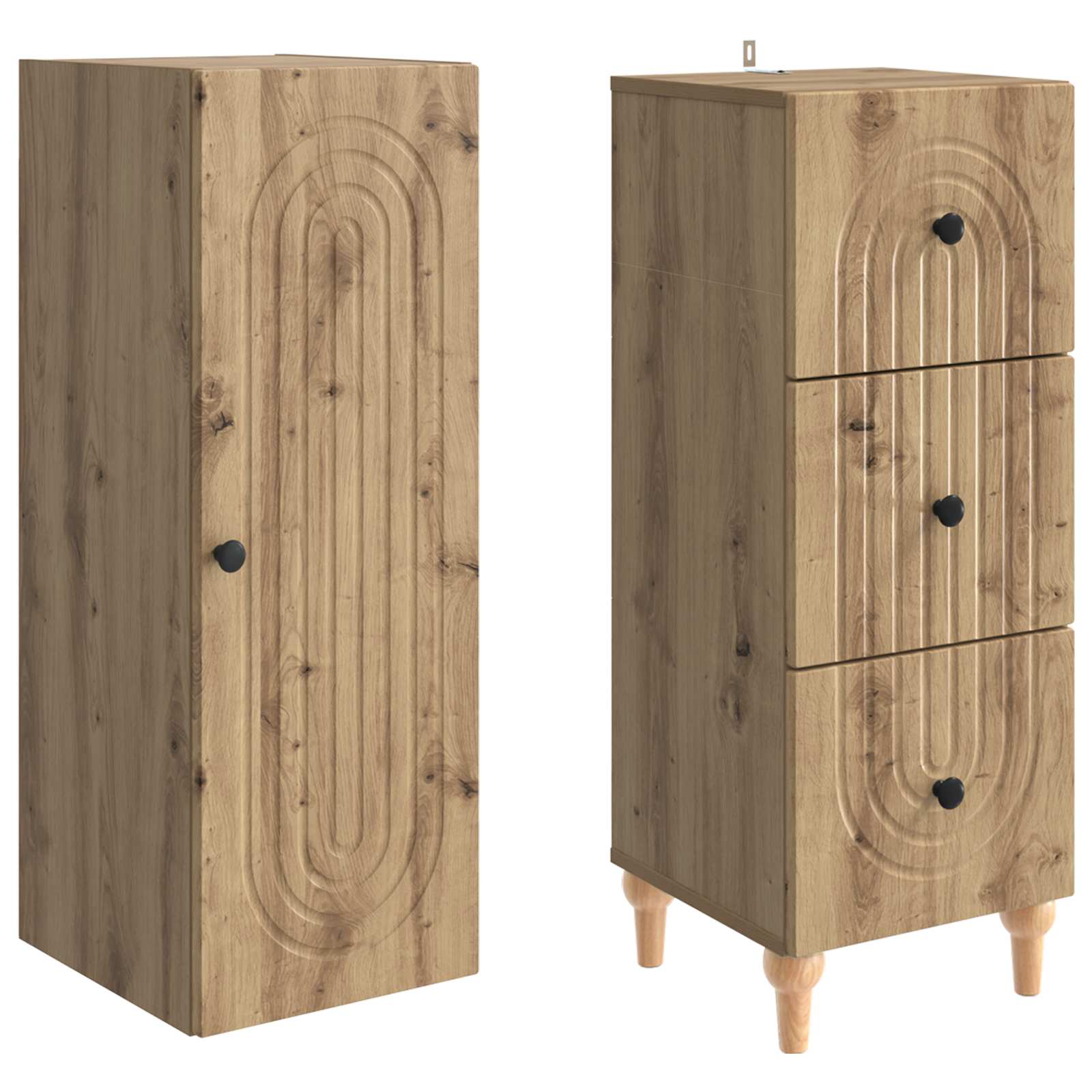 Set ormara 2 pcs 33 x 34,5 x 90 cm Konstruirano drvo