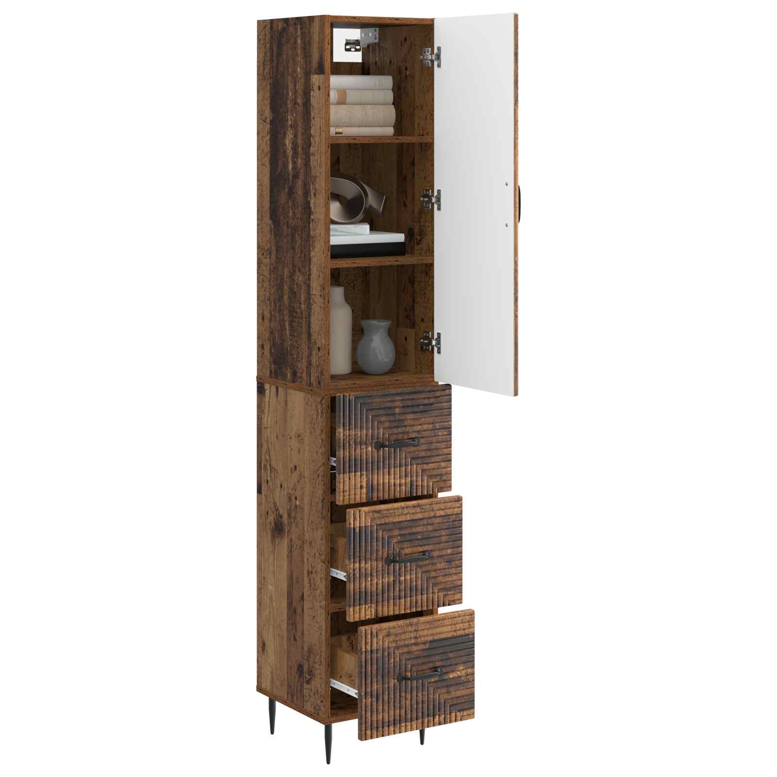 Set ormara 2 pcs Staro drvo 33 x 34,5 x 90 cm Konstruirano drvo