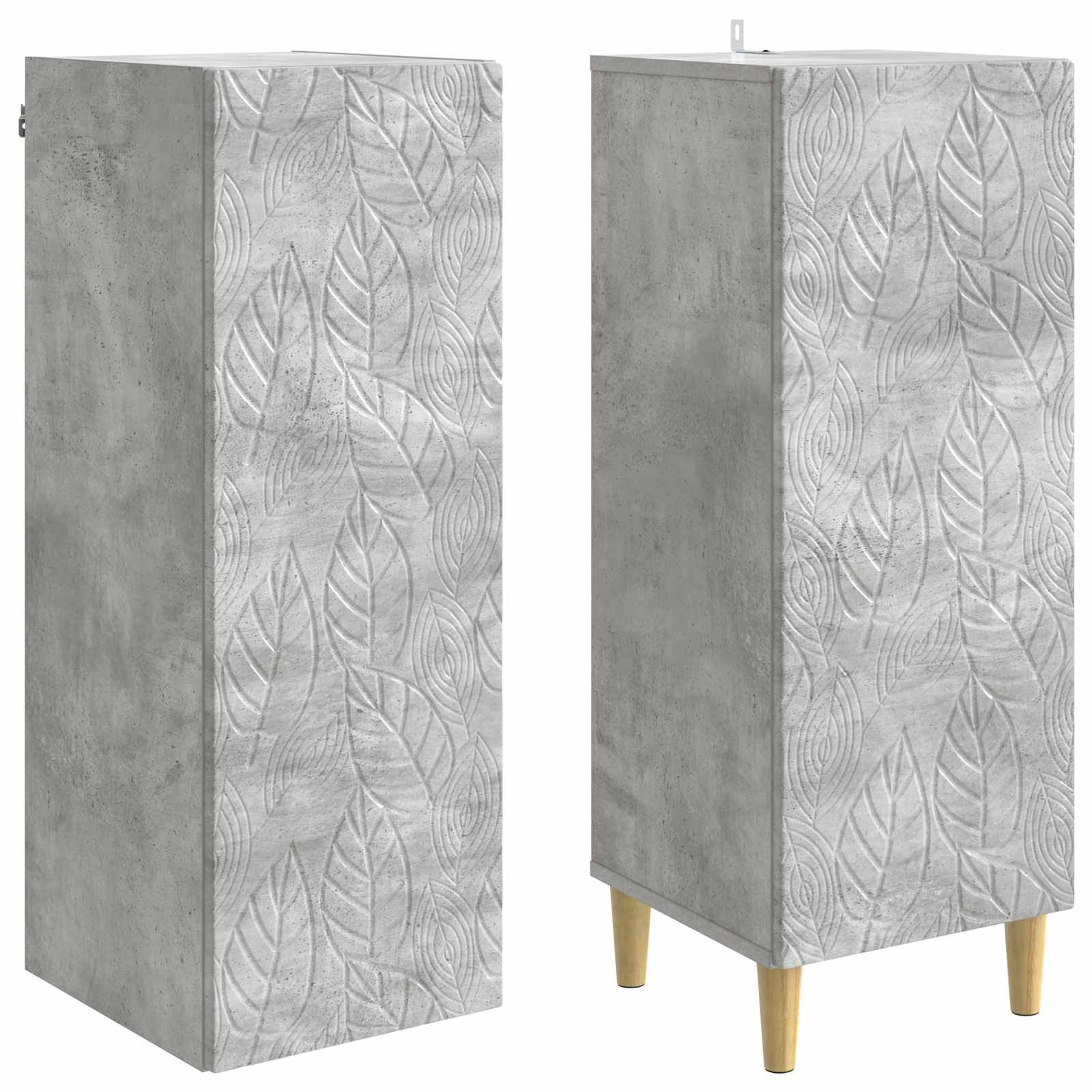 Set ormara 2 pcs Betonska siva Konstruirano drvo