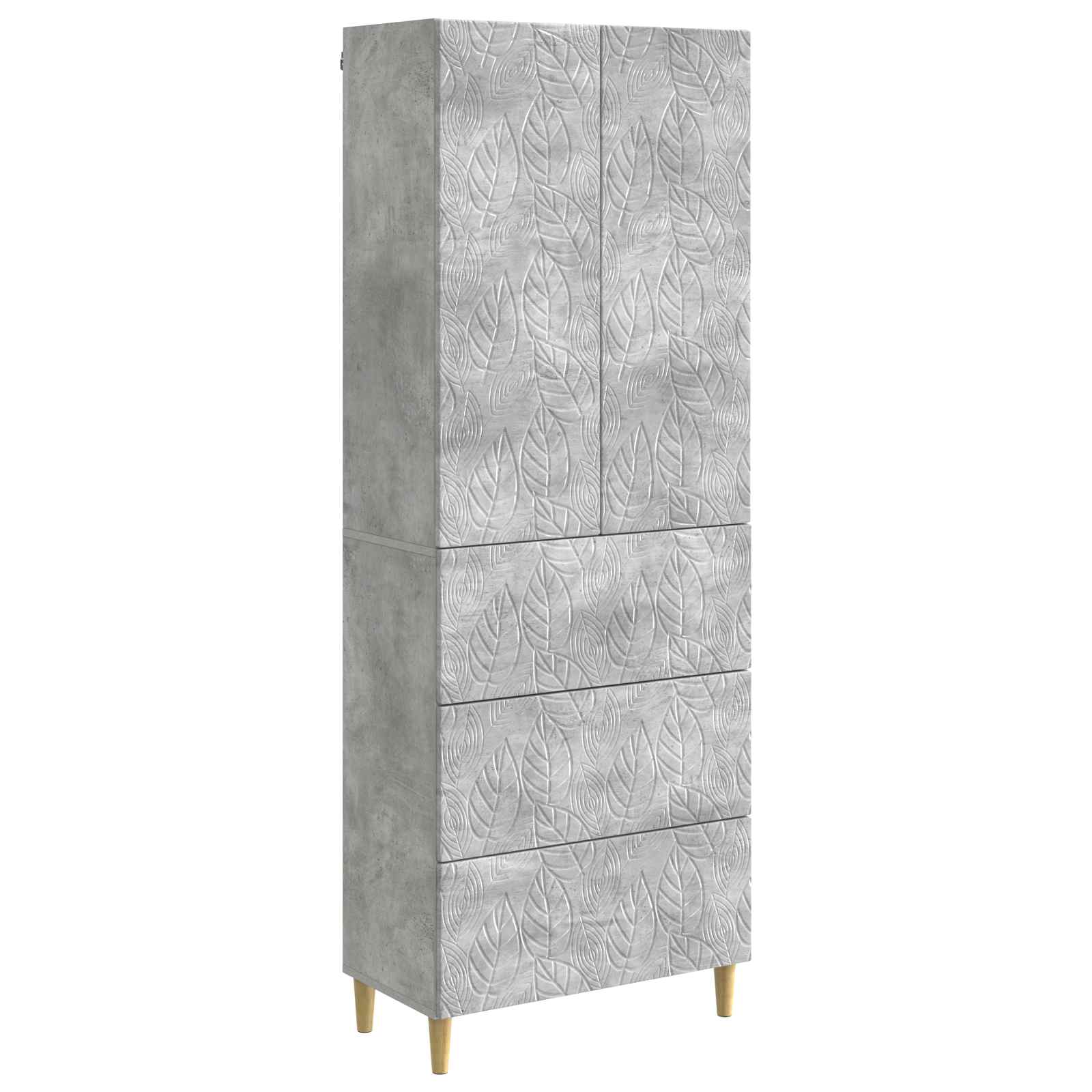 Set ormara 2 pcs Betonska siva 66 x 34,5 x 90 cm