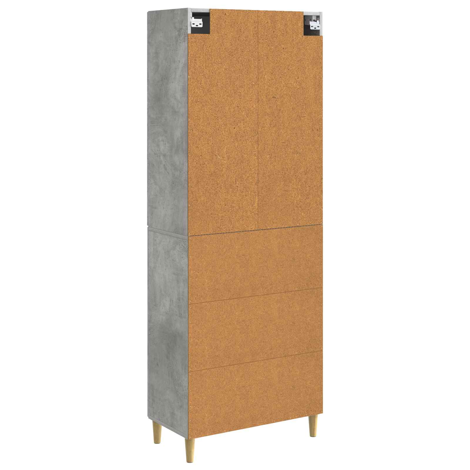Set ormara 2 pcs Betonska siva Konstruirano drvo