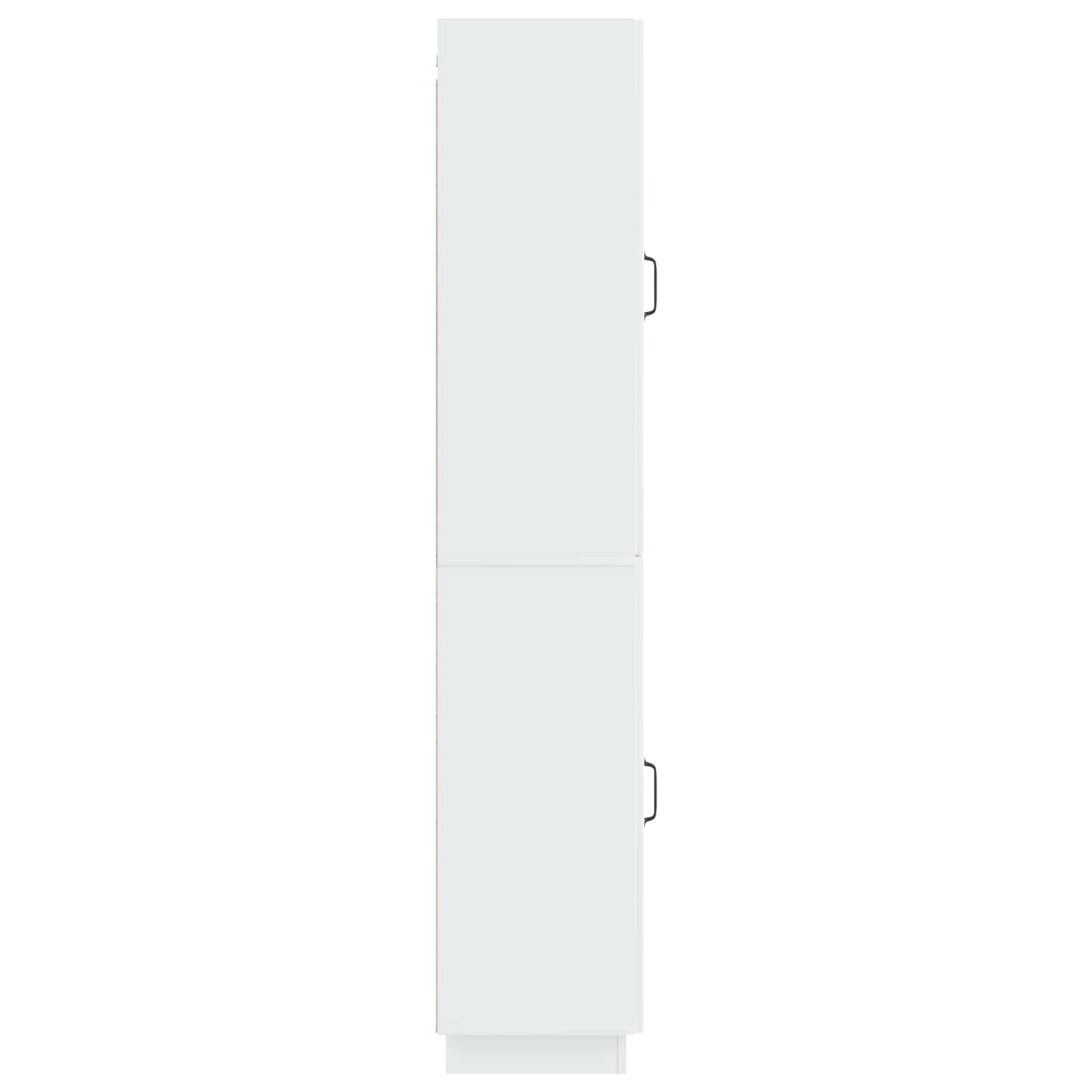 Set ormara 2 pcs Bijela visokog sjaja Konstruirano drvo