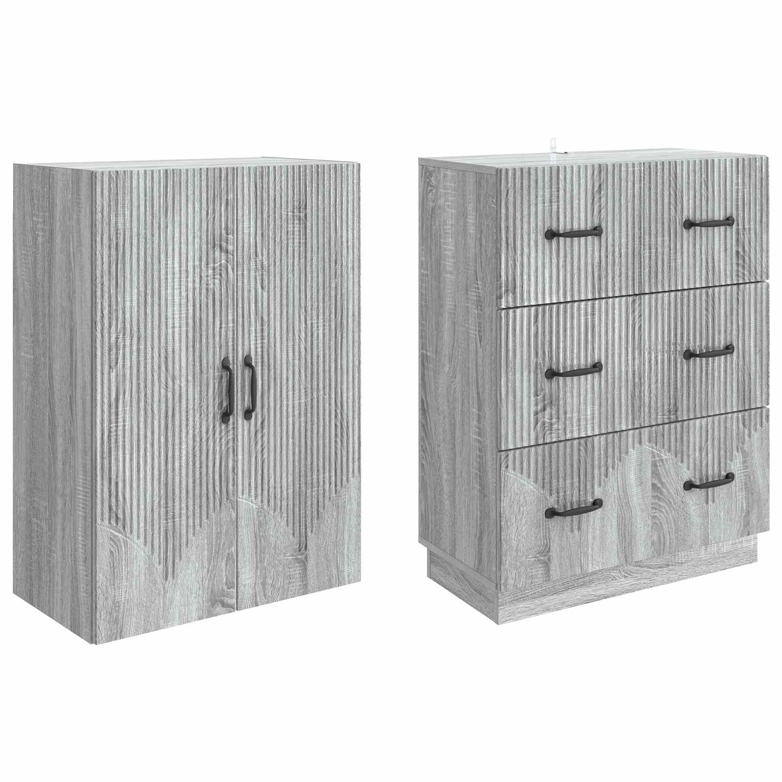 Set ormara 2 pcs Siva Sonoma 66 x 34,5 x 87 cm