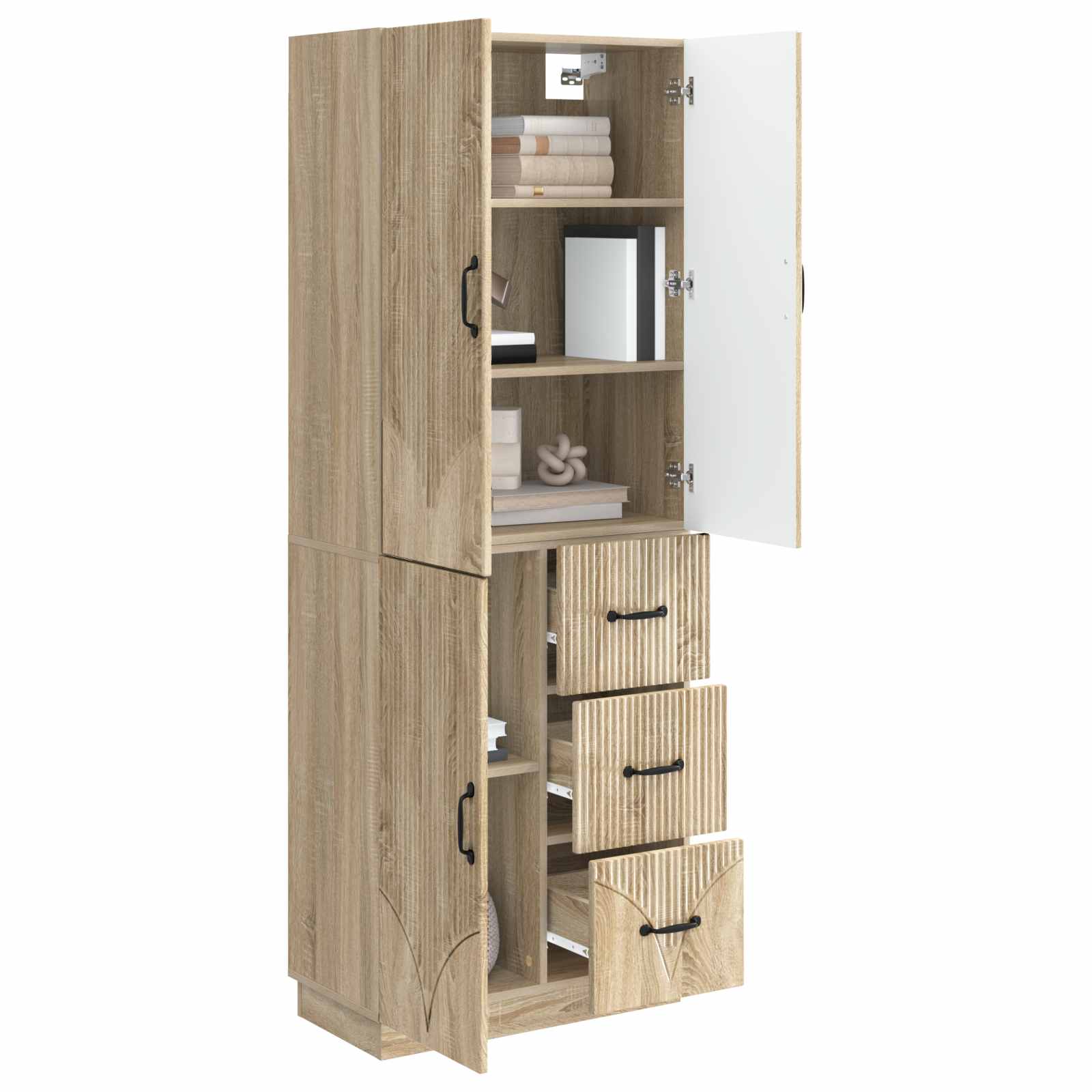 Set ormara 2 pcs Hrast sonoma Konstruirano drvo