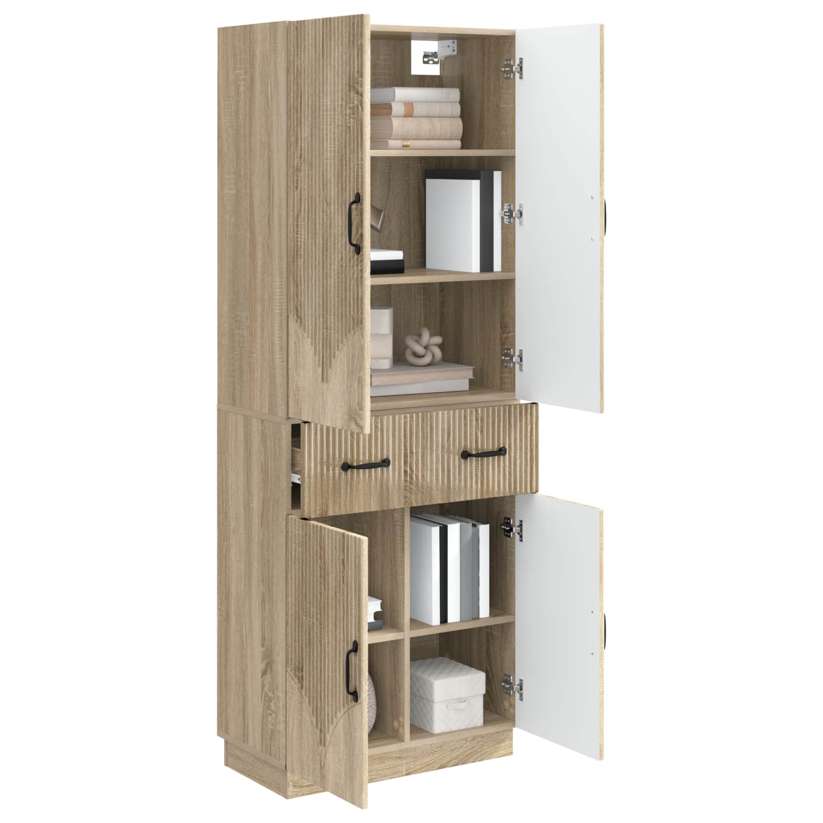 Set ormara 2 pcs Hrast sonoma Konstruirano drvo