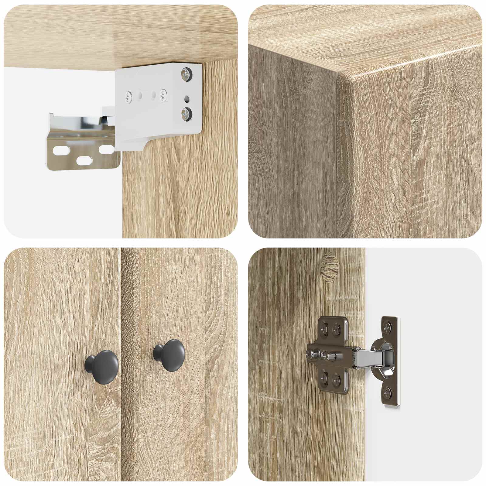 Set ormara 2 pcs Hrast sonoma Konstruirano drvo