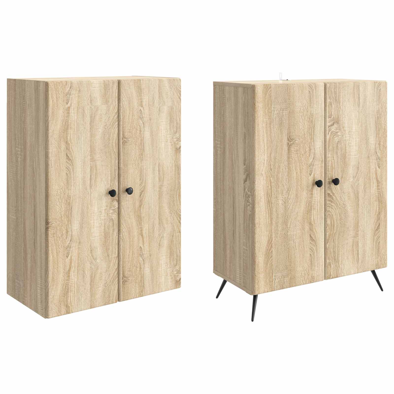 Set ormara 2 pcs Hrast sonoma Konstruirano drvo