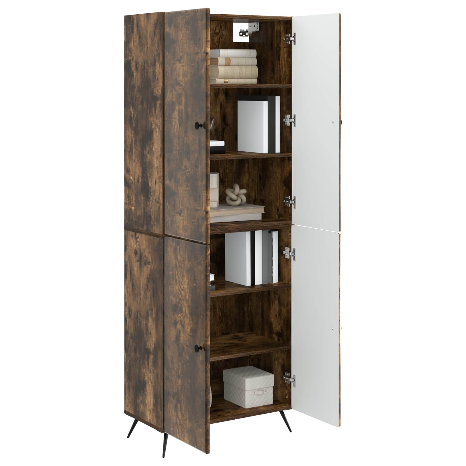 Set ormara 2 pcs Dimljeni hrast Konstruirano drvo