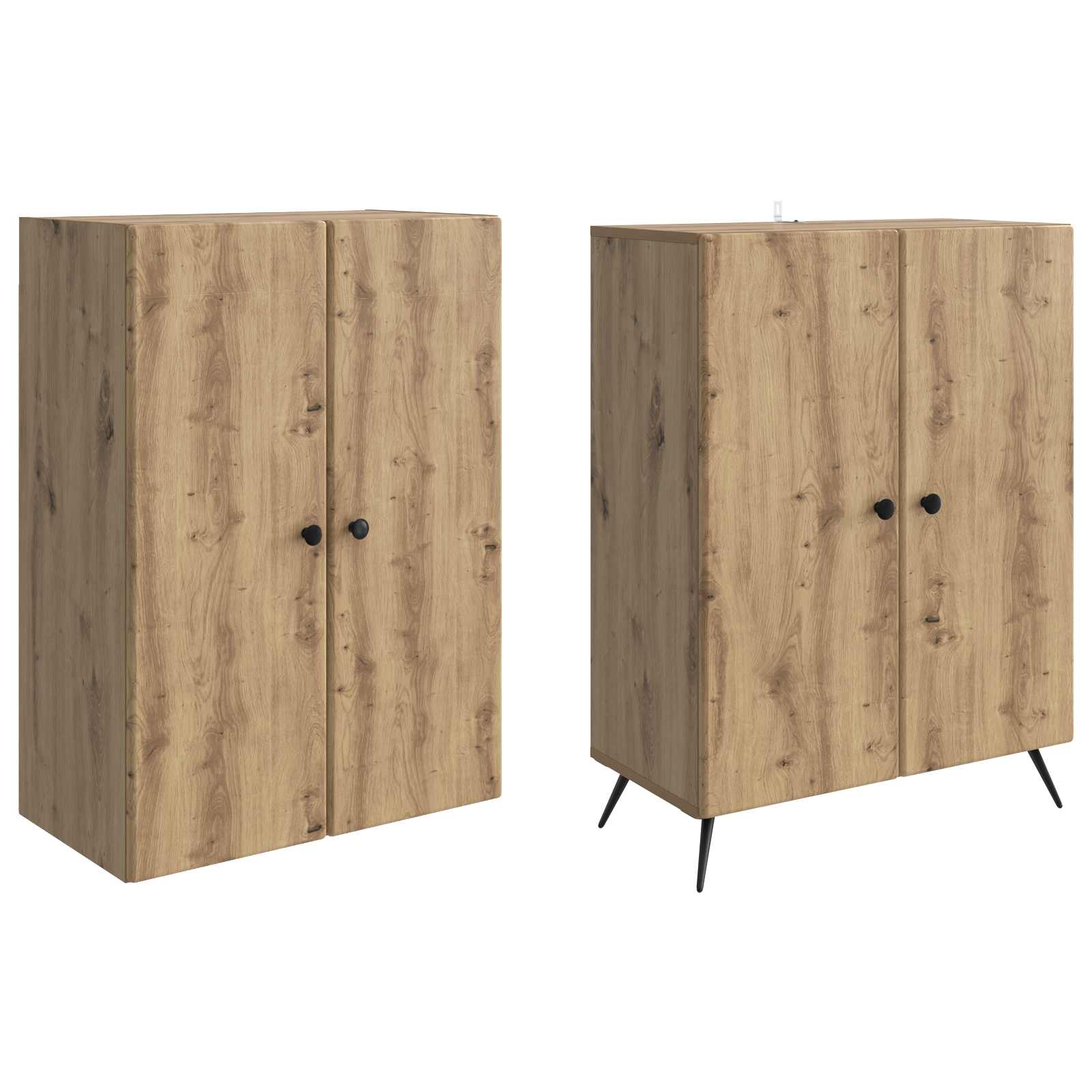 Set ormara 2 pcs Hrast artisan Konstruirano drvo