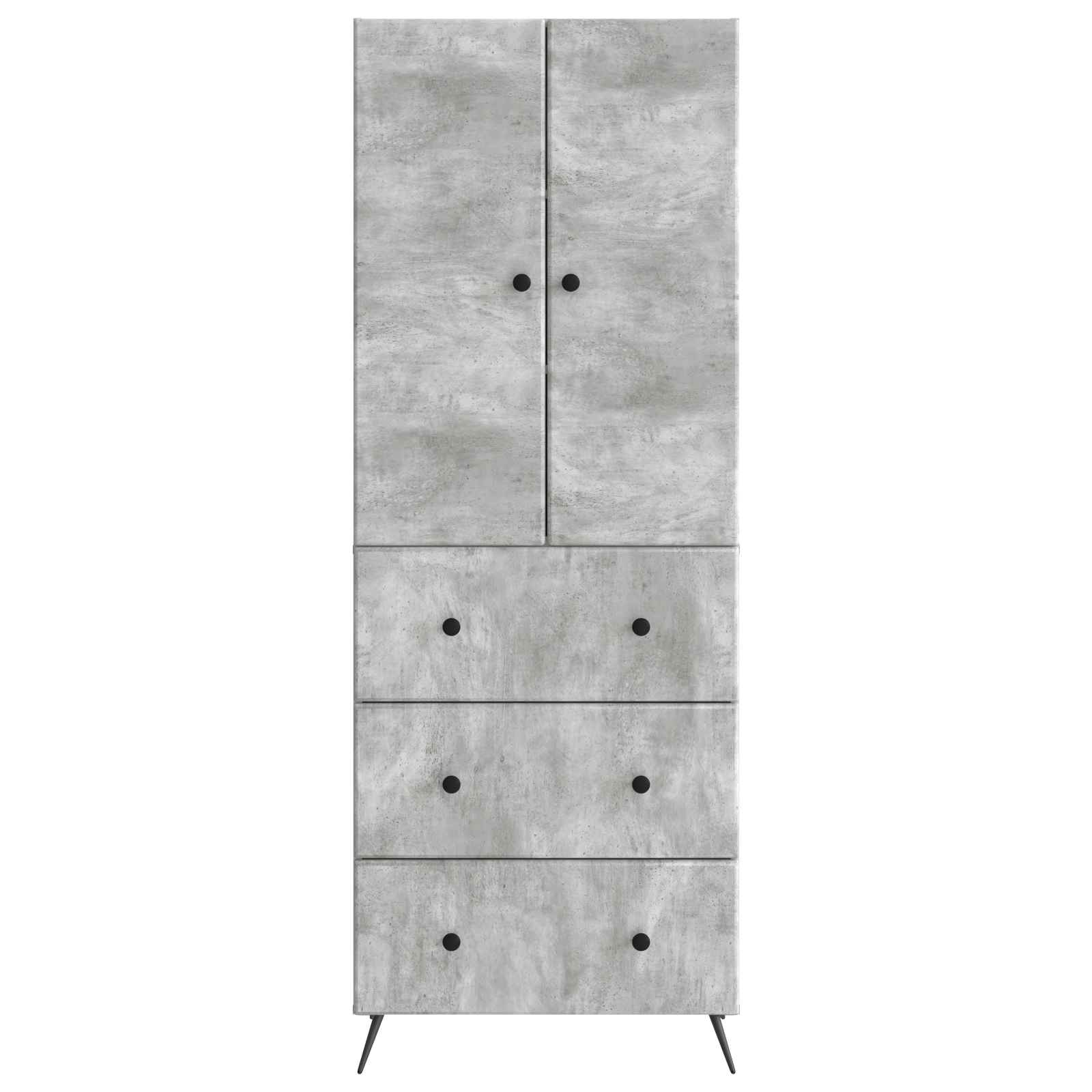 Set ormara 2 pcs Betonska siva 66 x 34,5 x 90 cm
