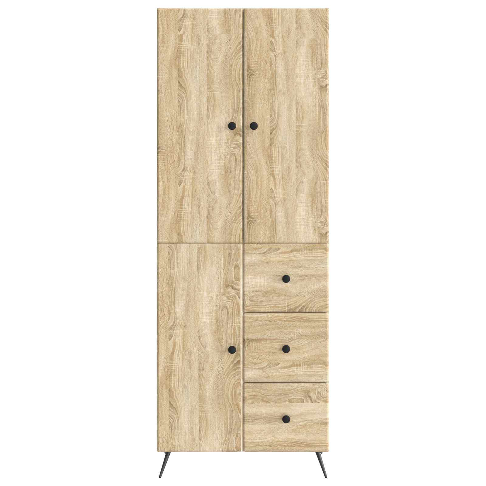 Set ormara 2 pcs Hrast sonoma Konstruirano drvo
