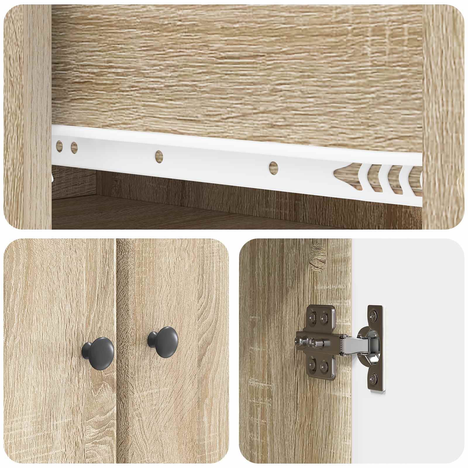 2 pcs Hrast sonoma