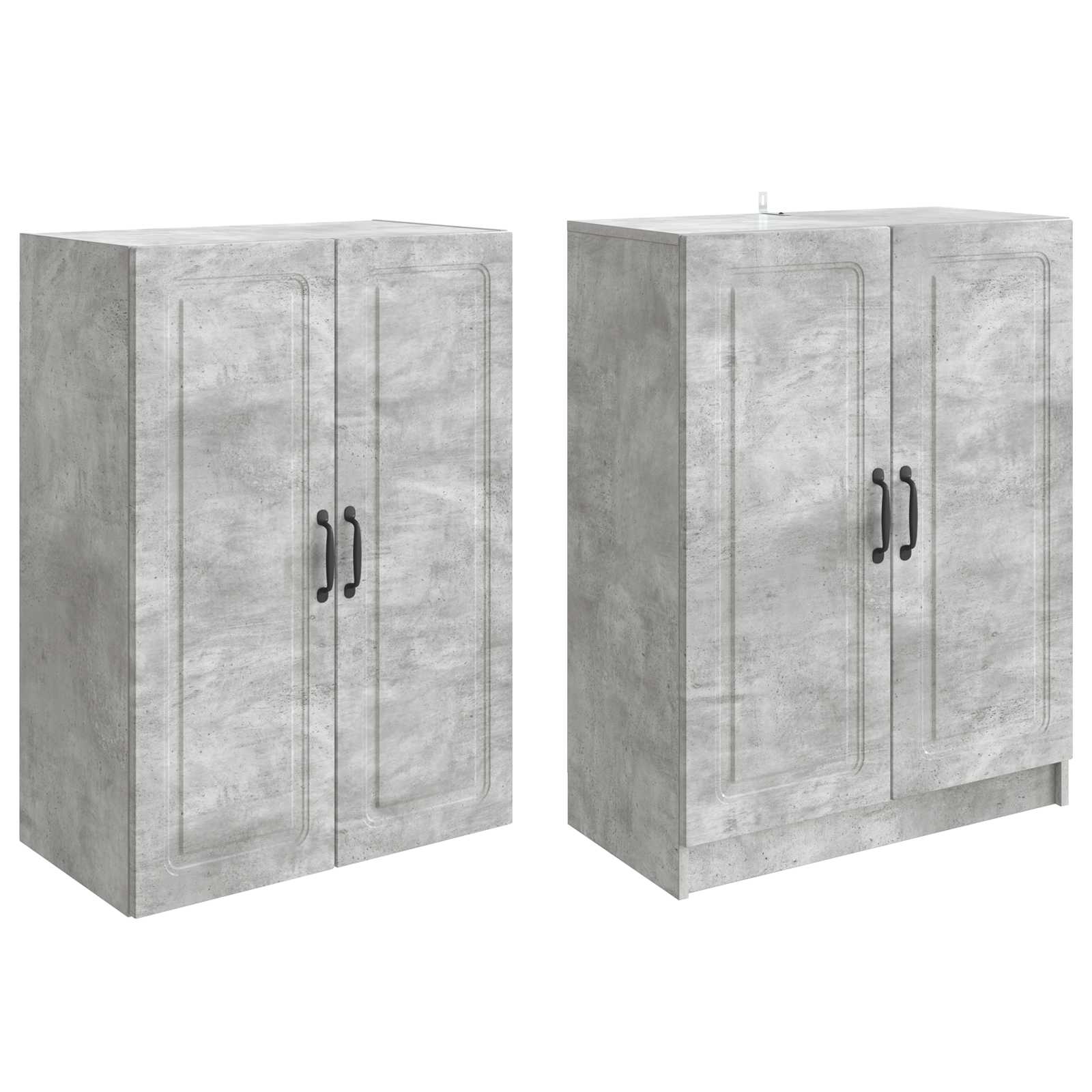 Set ormara 2 pcs Betonska siva Konstruirano drvo