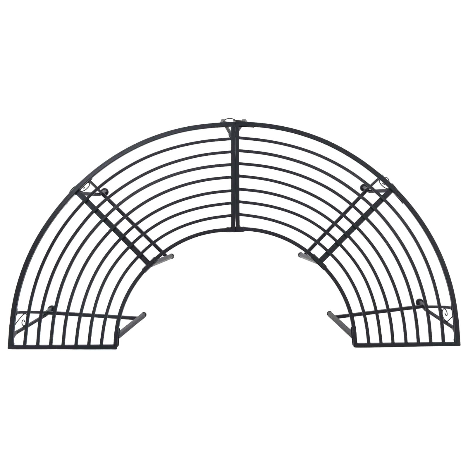 Klupa pod drvetom 4-Broj sjedala 160 x 80 x 44 cm Čelik Crna