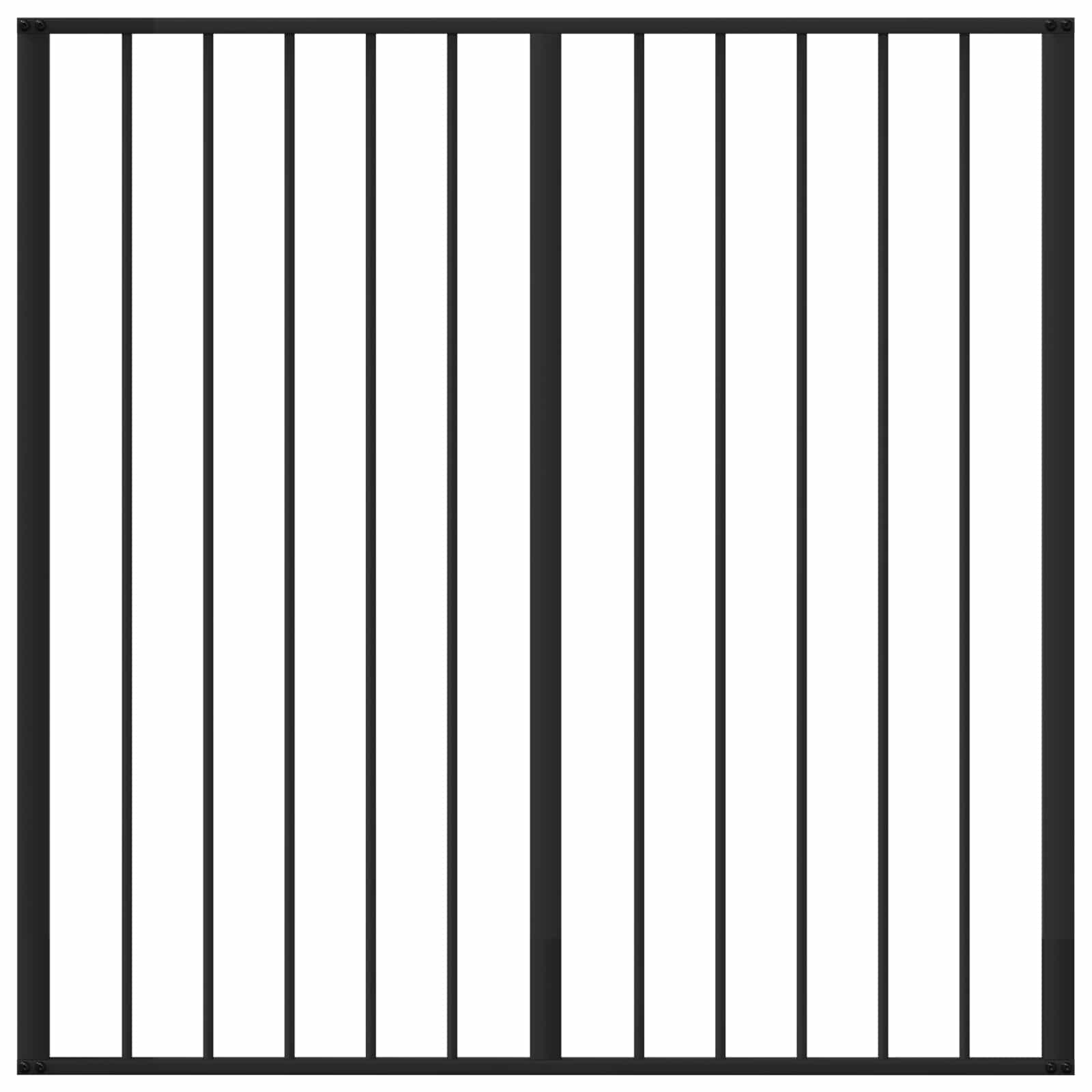 Vrata za pse 4 pcs Crna 100 x 100 cm Cinkani čelik