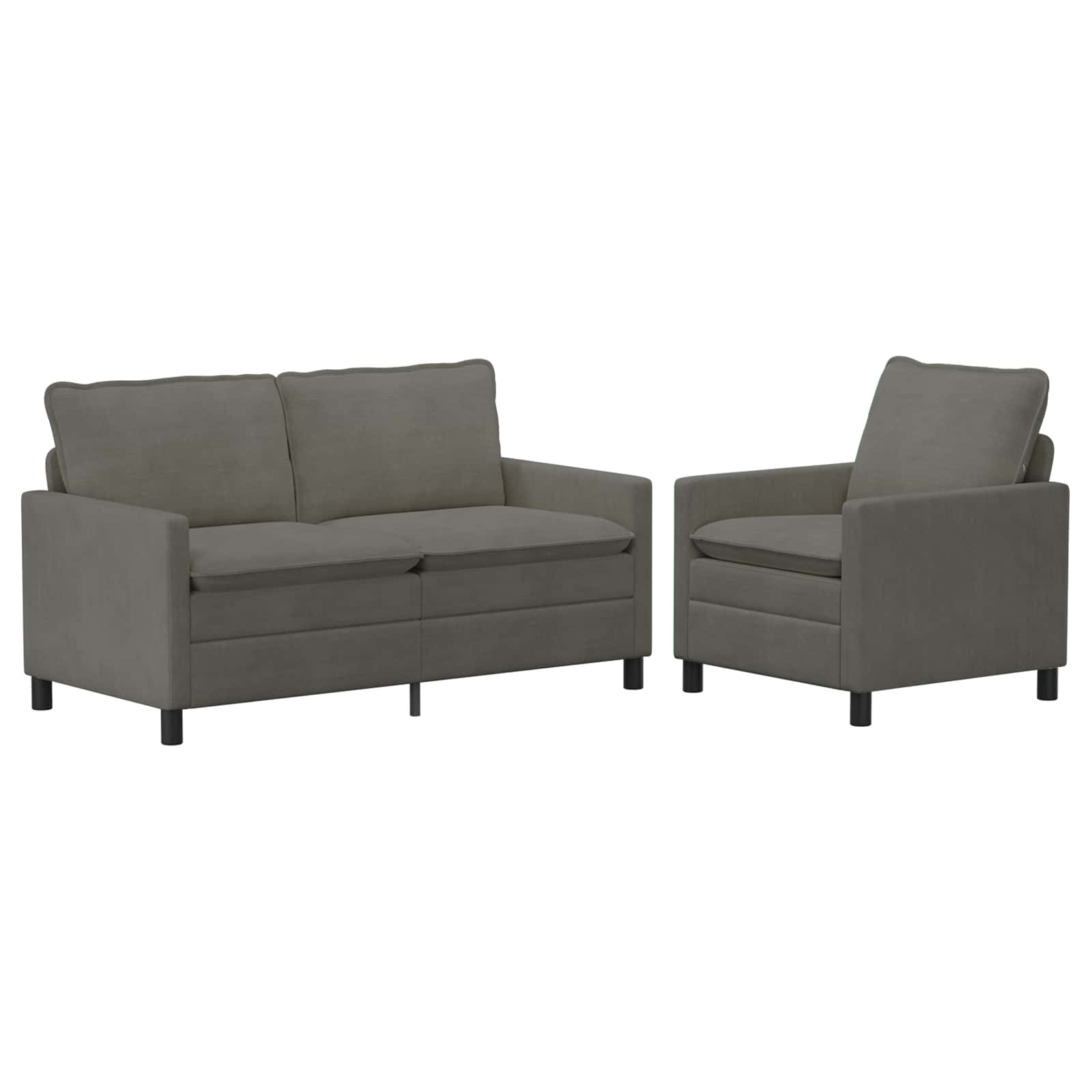 Set sofe 2 pcs Svjetlosiva Tkanina