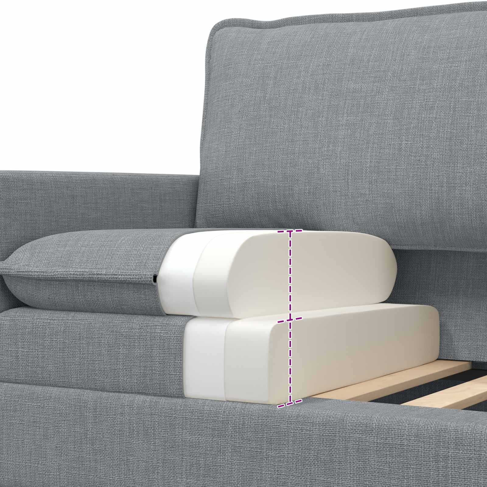 Sofa Svjetlosiva 126 x 81 x 87,5 cm