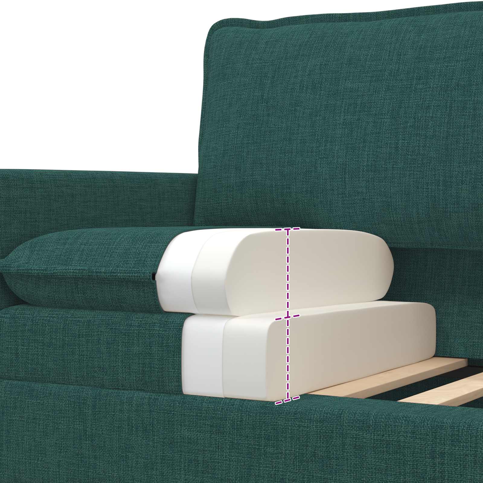 Sofa Tamnozelena 126 x 81 x 87,5 cm Tkanina