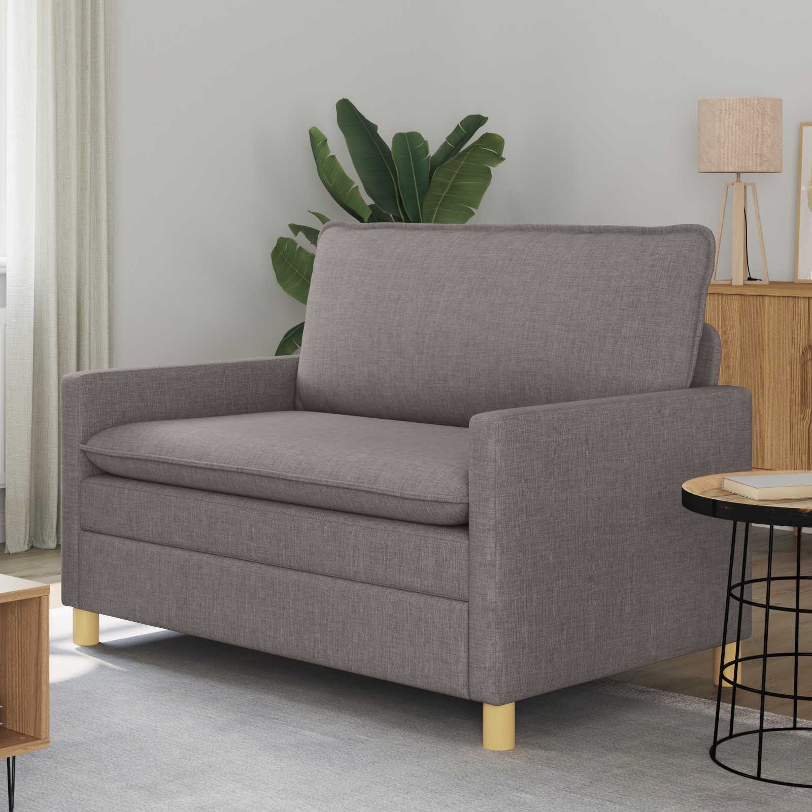 Sofa Sivosmeđa 126 x 81 x 87,5 cm Tkanina