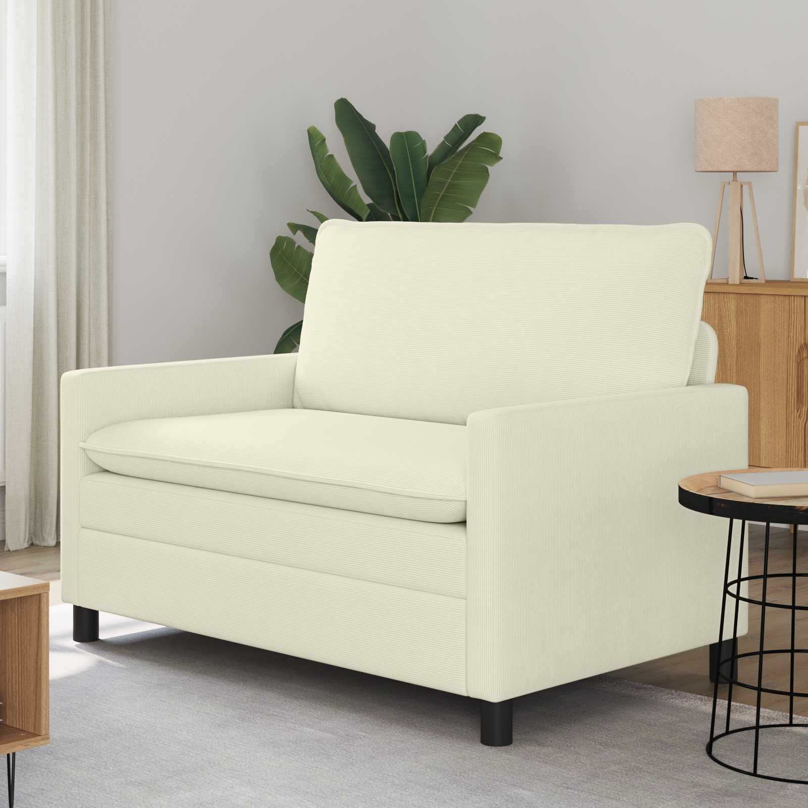 Sofa Krem 126 x 81 x 87,5 cm Tkanina