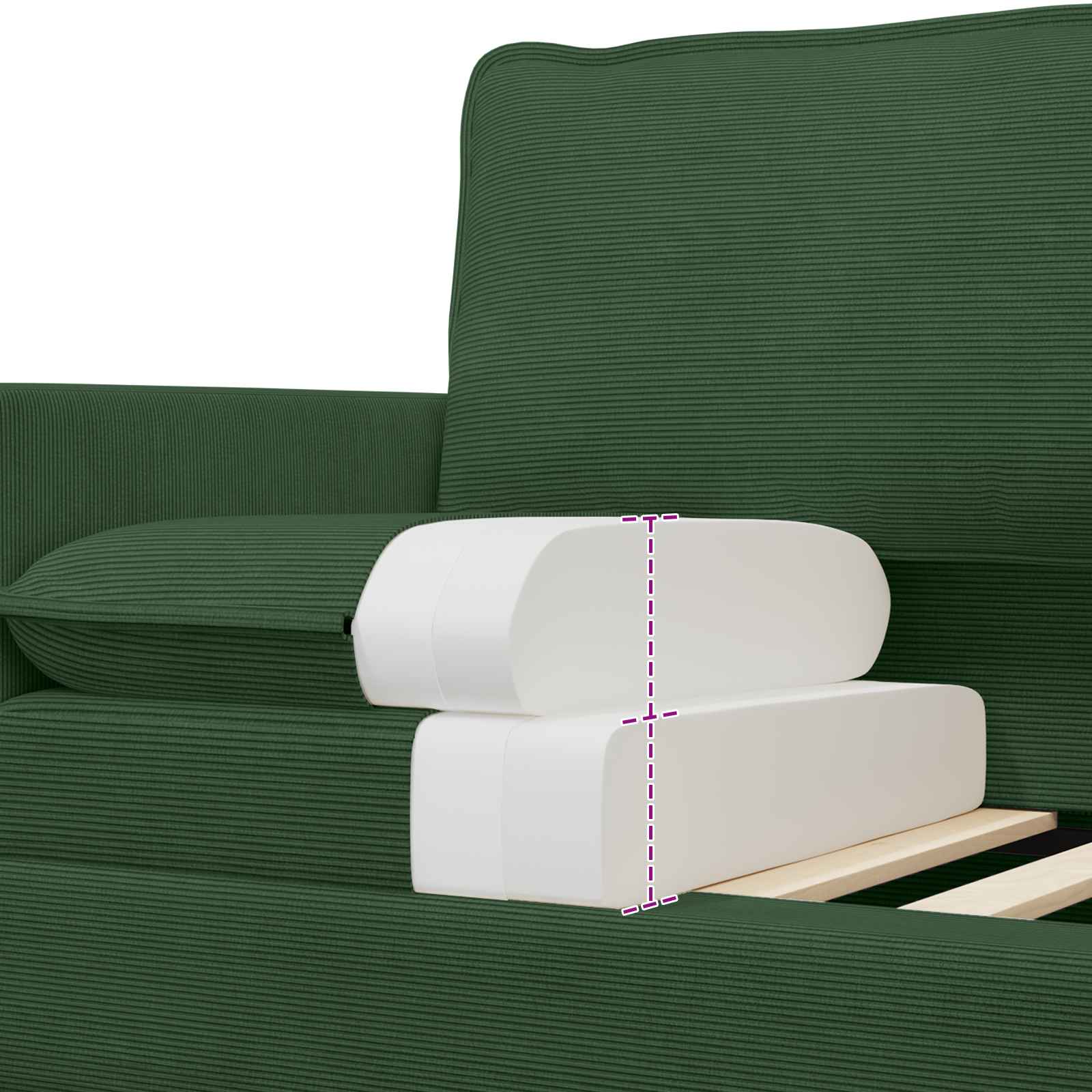 Sofa Jungle zelena 126 x 81 x 87,5 cm Tkanina