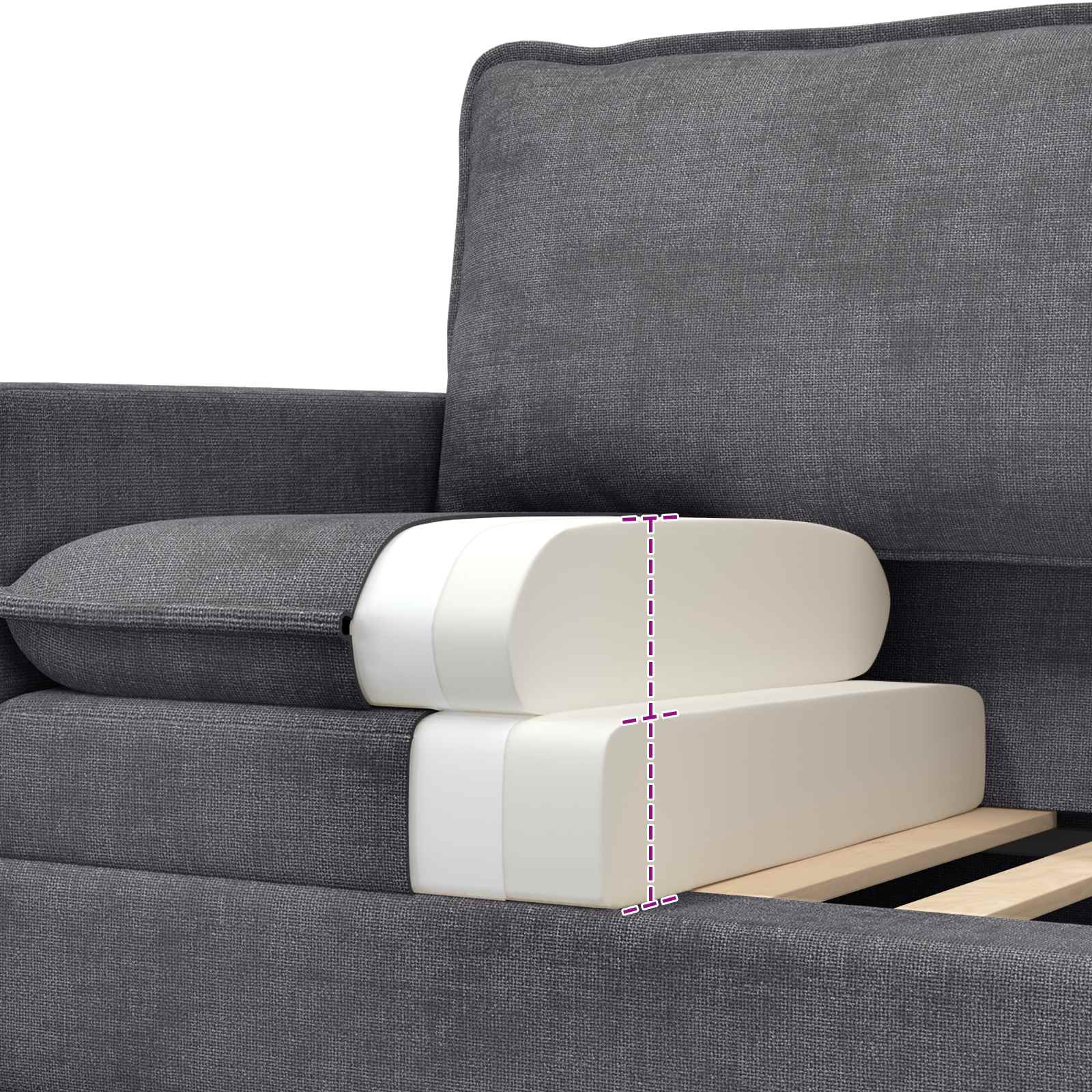 Sofa Tamnosiva 126 x 81 x 87,5 cm Poliester