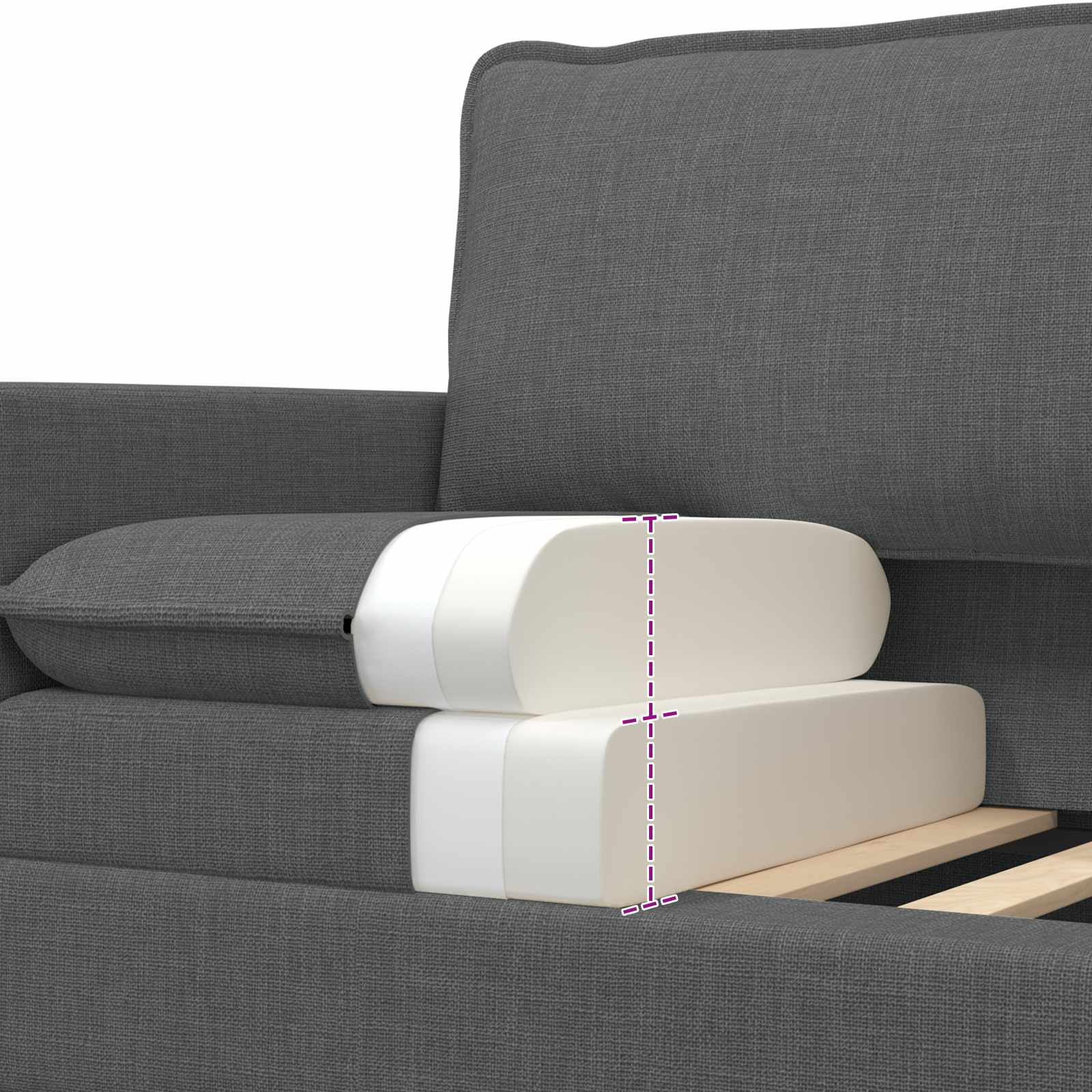 Sofa Tamnosiva 156 x 81 x 87,5 cm Tkanina