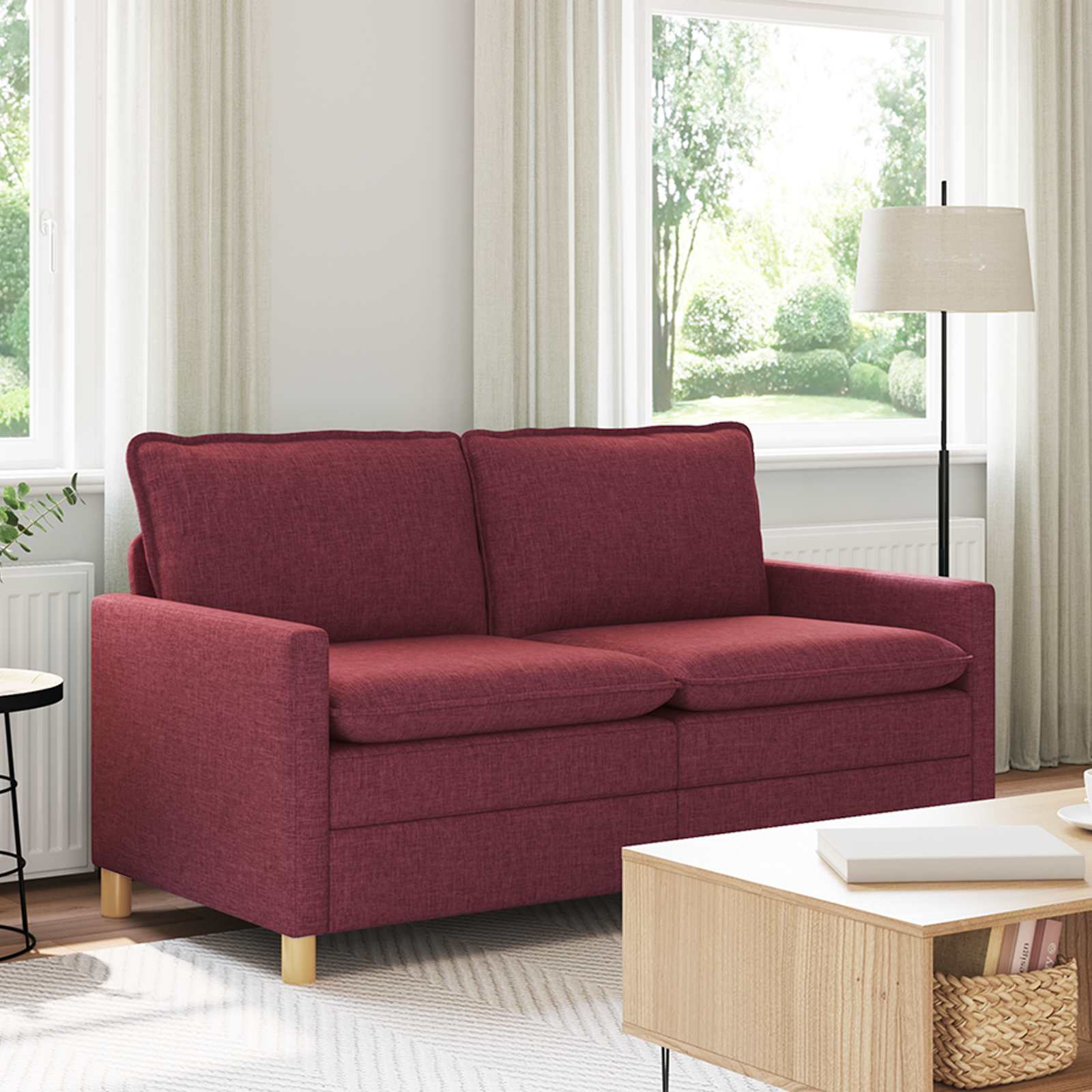 Sofa Vinska crvena 156 x 81 x 87,5 cm Tkanina
