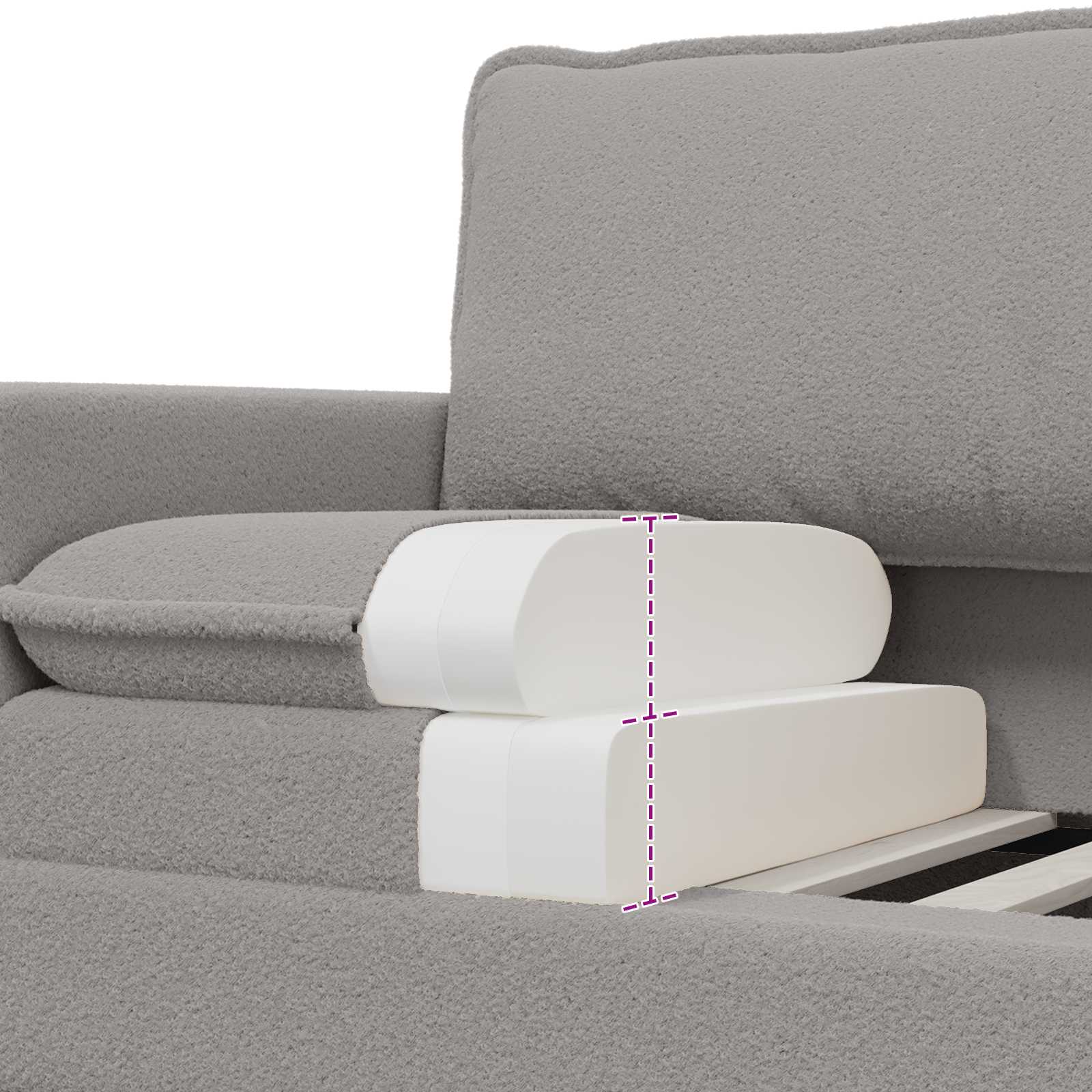 Sofa Svjetlosiva 156 x 81 x 87,5 cm Tkanina