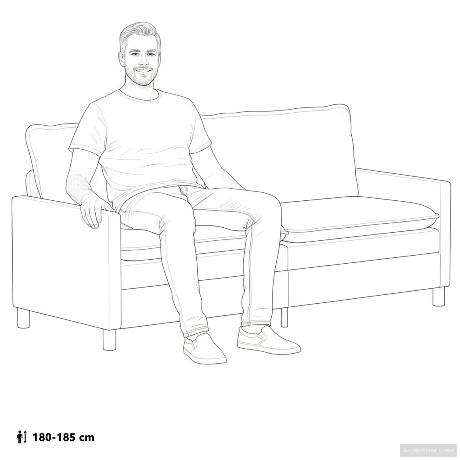Sofa Sivosmeđa 196 x 81 x 87,5 cm Tkanina