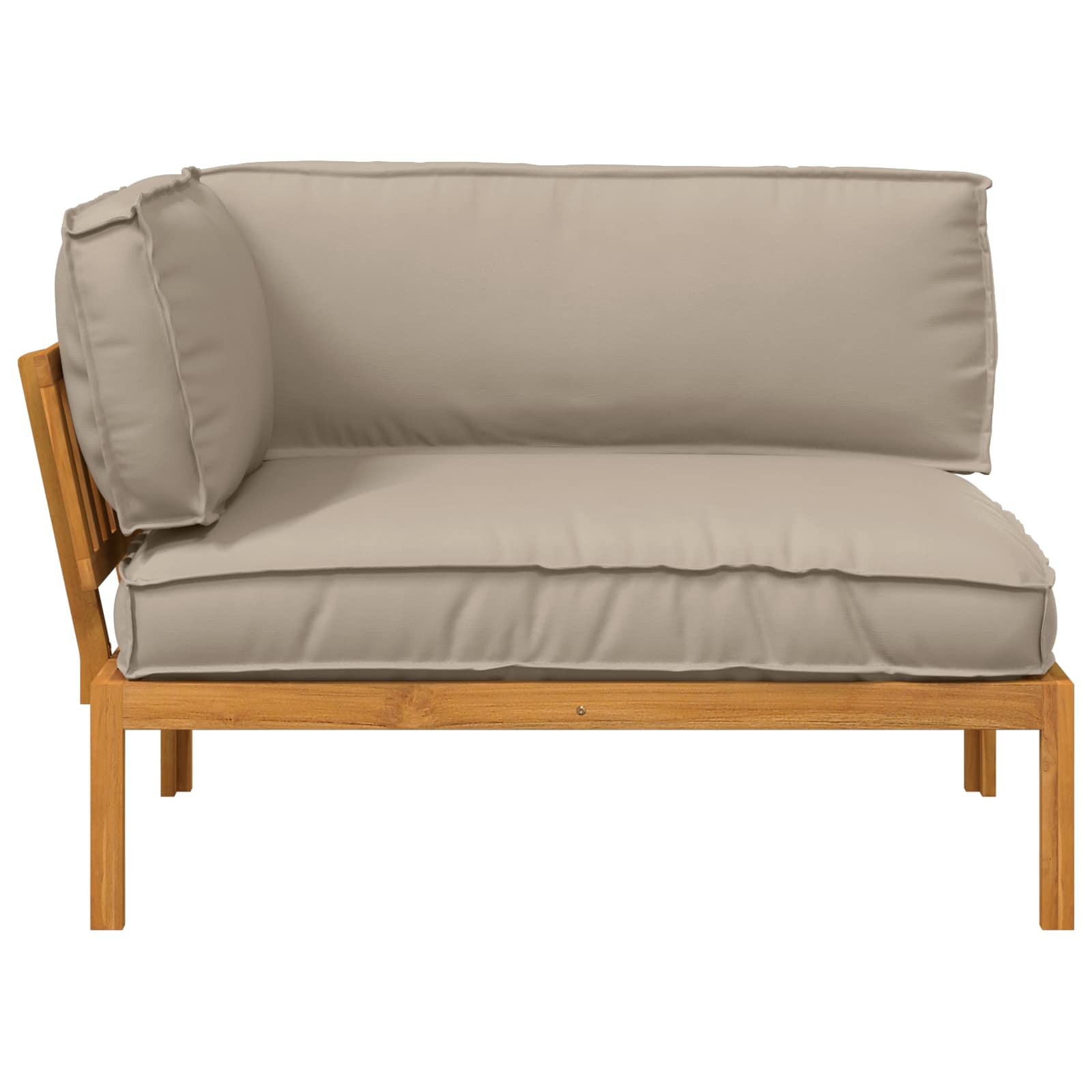 Set sofe Sivo-smeđa 133 x 92 x 69 cm Čvrsto drvo akacije