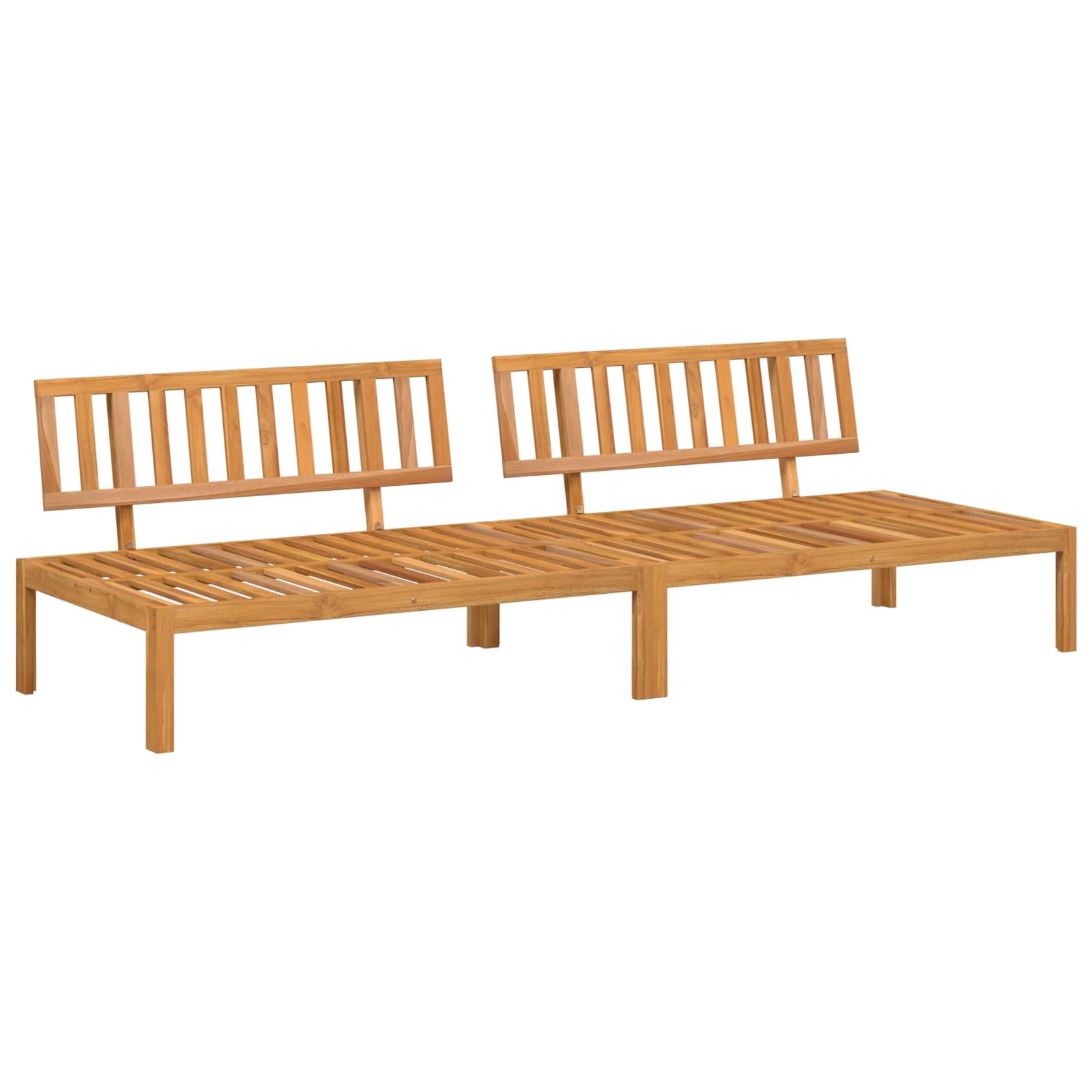 Set sofe Sivo-smeđa 240 x 92 x 69 cm Čvrsto drvo akacije