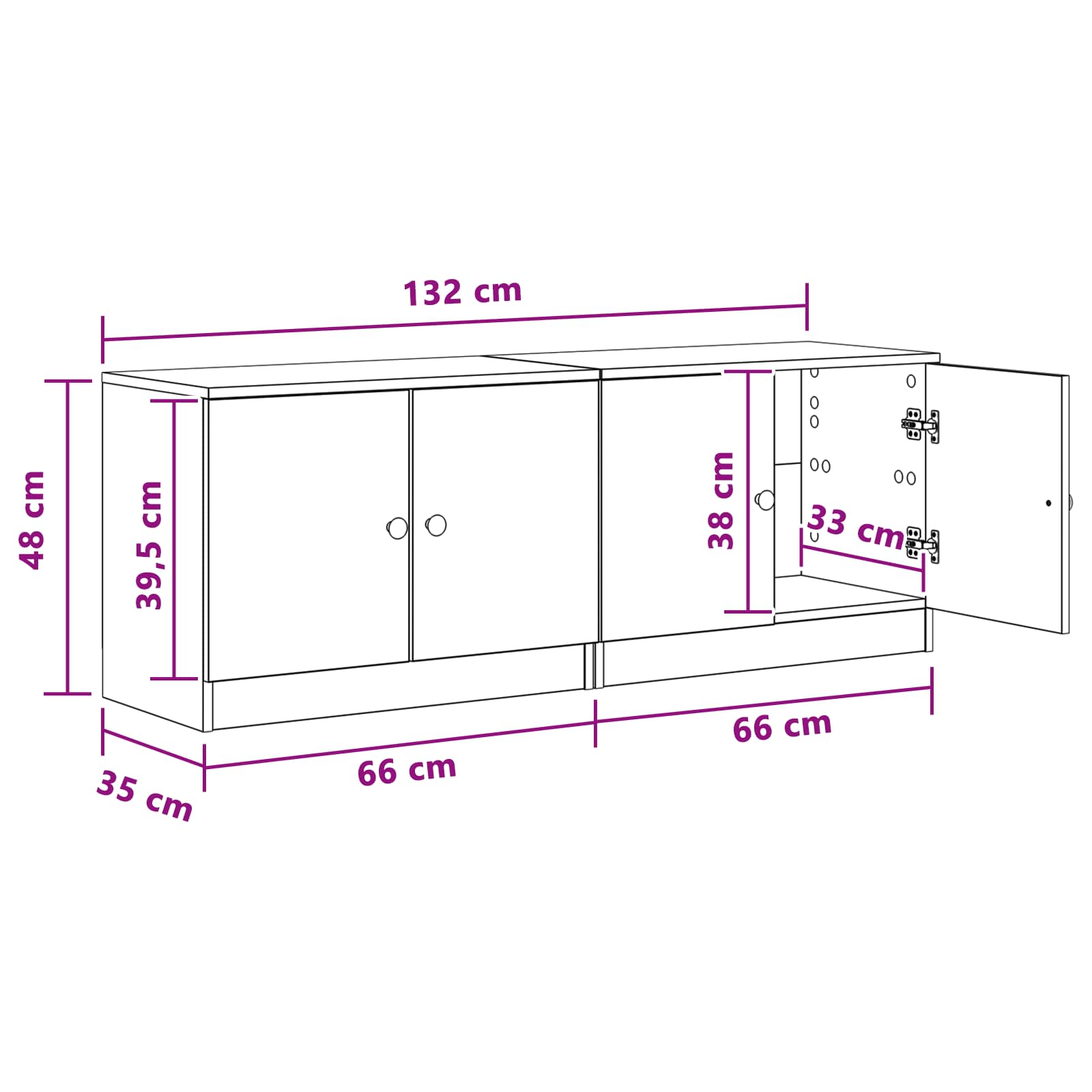 Ormarić za krevet s pohranom 2 pcs Staro drvo 66 x 35 x 48 cm