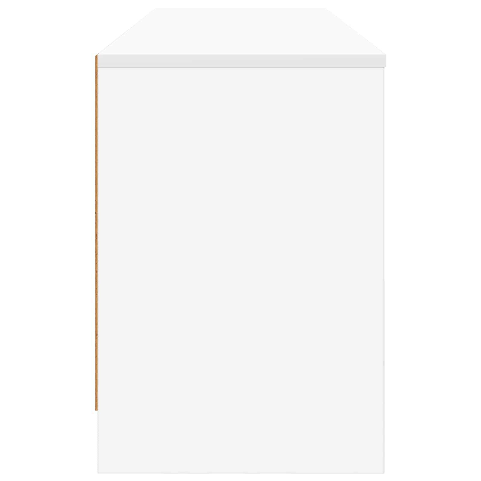 Ormarić za krevet s policom 2 pcs Bijela 66 x 33 x 48 cm