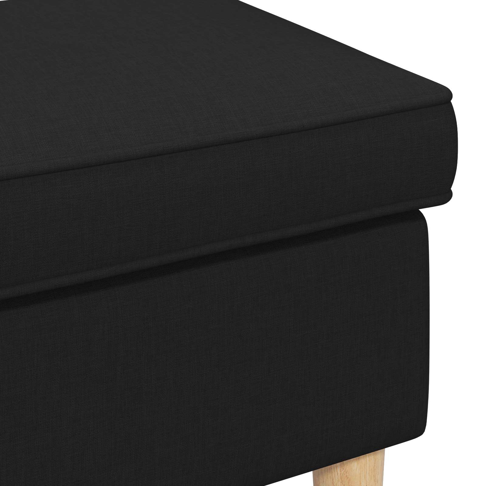 Stolica za noge Crna 55 x 35 x 41 cm
