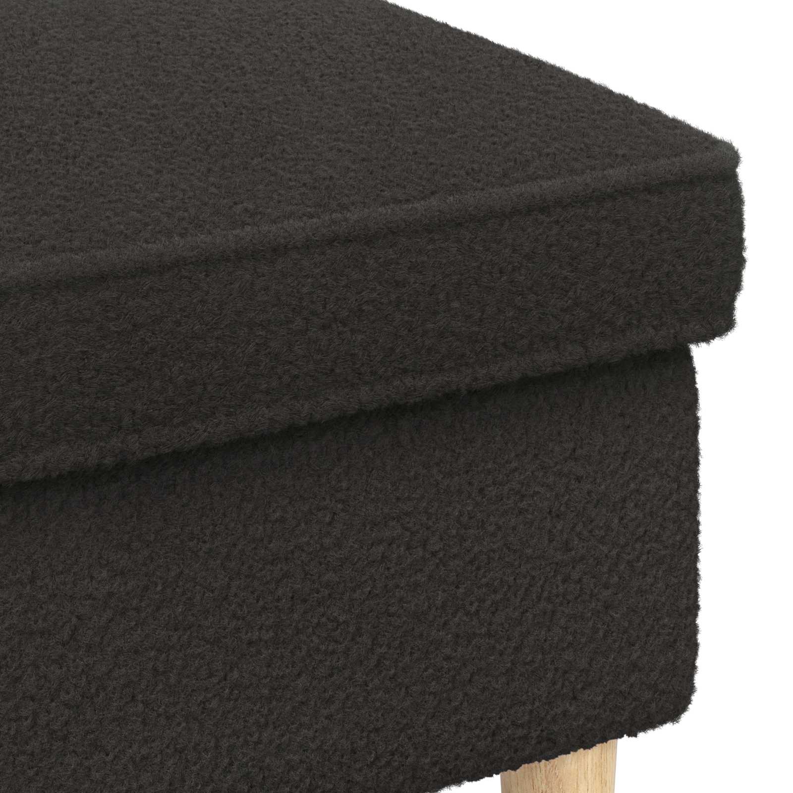 Stolica za noge Crna 55 x 35 x 41 cm Bouclé