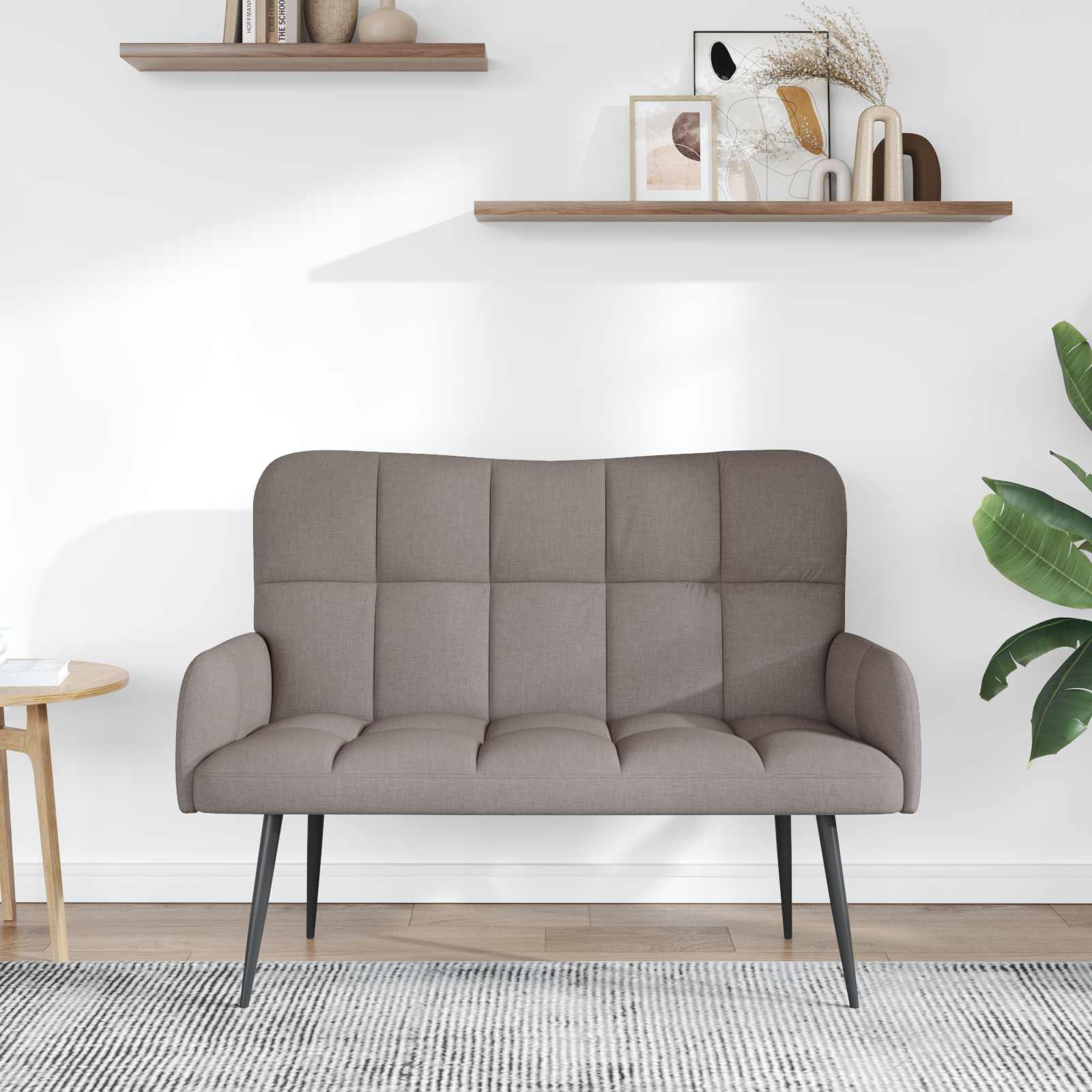 Sofa za dvije osobe Sivosmeđa 115 x 61 x 87 cm Tkanina
