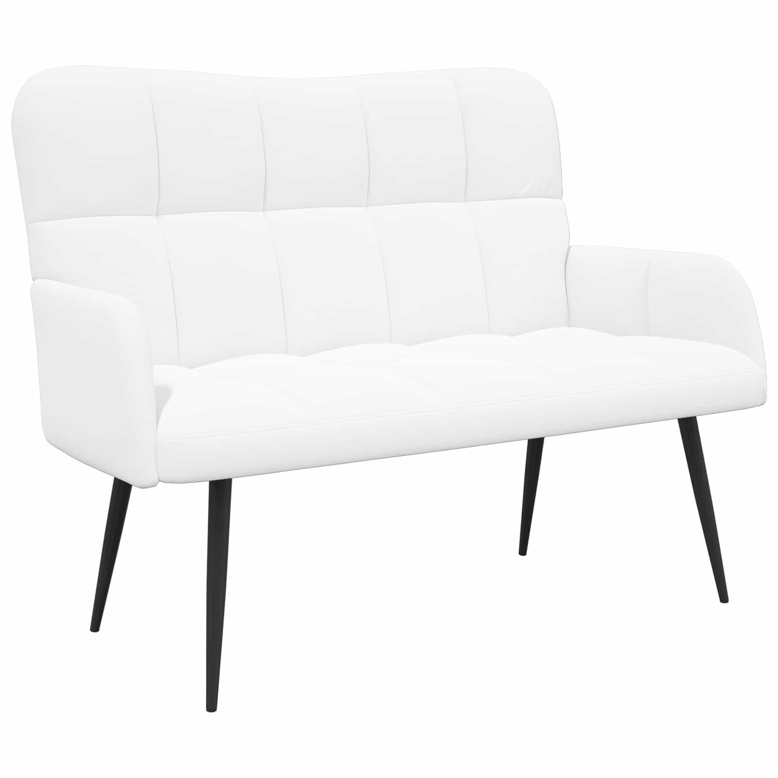 Sofa za dvije osobe Bijela 115 x 61 x 87 cm Tkanina