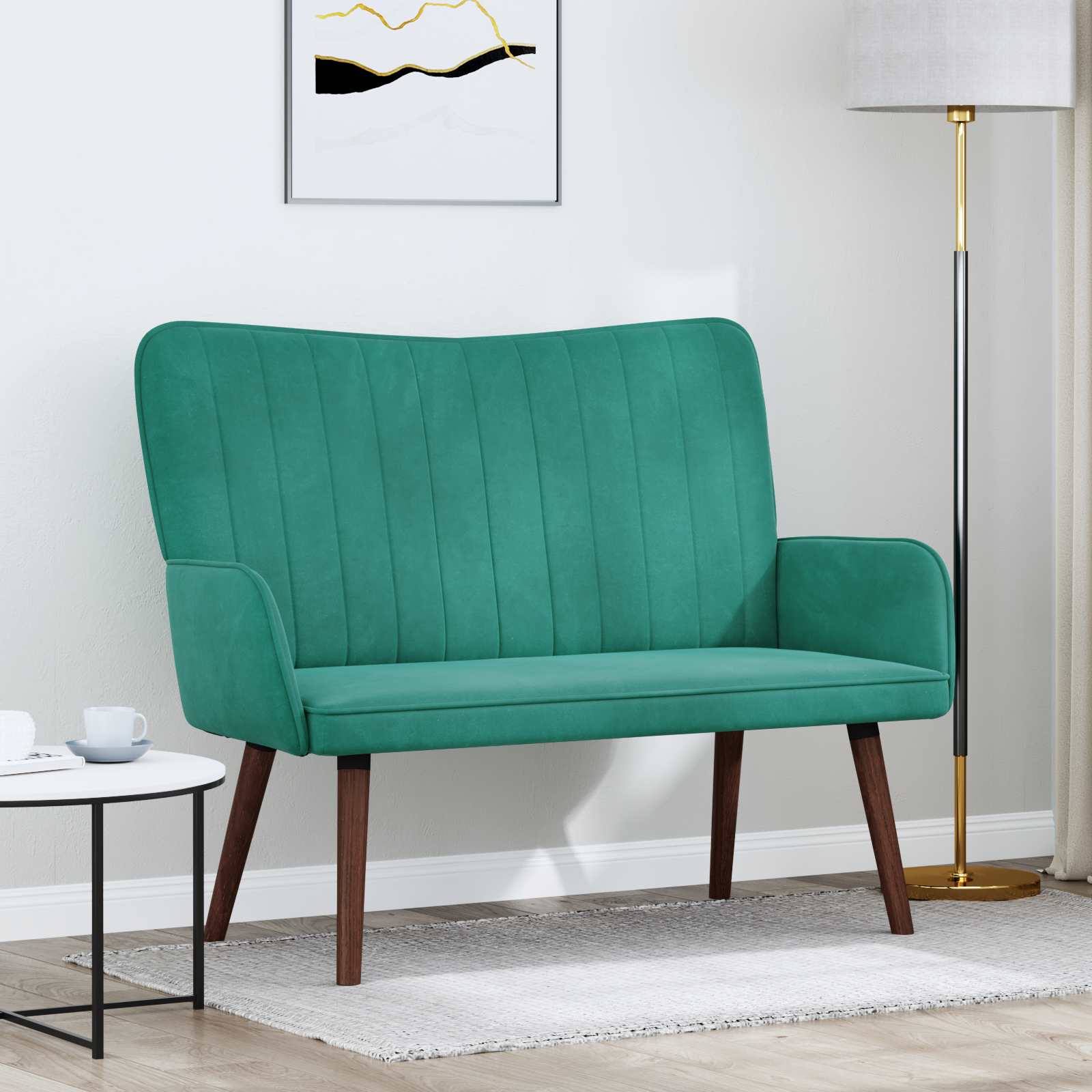 Sofa za dvije osobe Tirkizna 115 x 61 x 87 cm Baršun