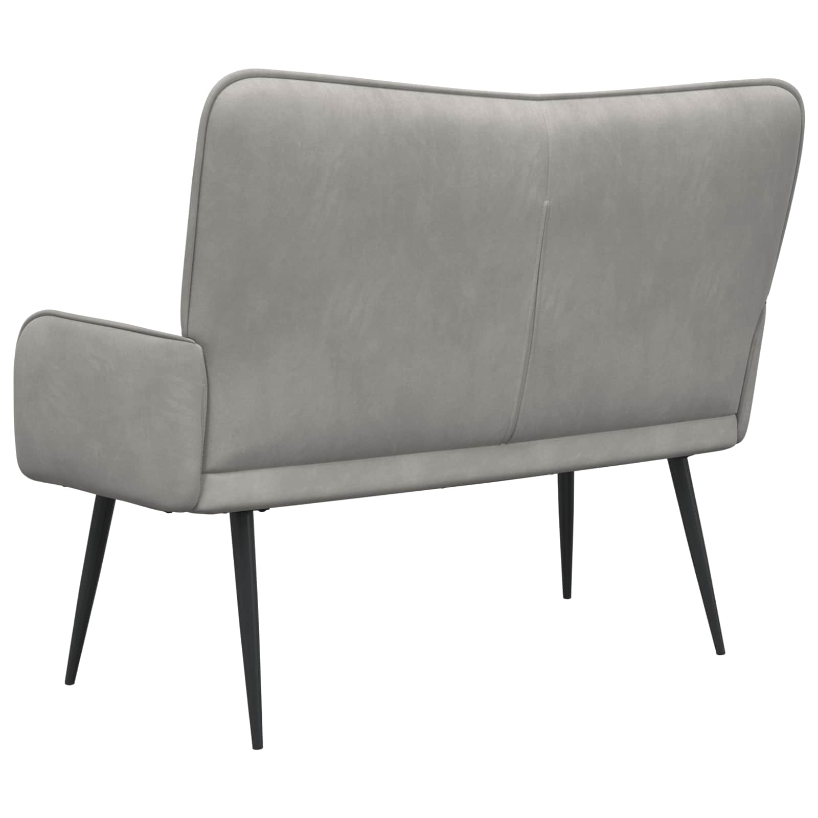 Sofa za dvije osobe Svjetlosiva 115 x 61 x 87 cm Baršun