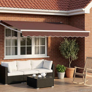 Povlačivi tende Smeđa 3 x 2 m 100% Poliester i Aluminij