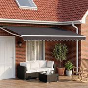 Povlačivi tende Antracit 4 x 2 m 100% Poliester i Aluminij