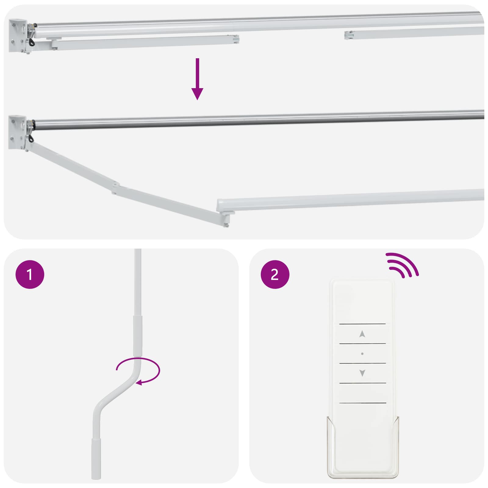 Nadstrešnica Plava i bijela 3,5 x 2 m Poliester i metal