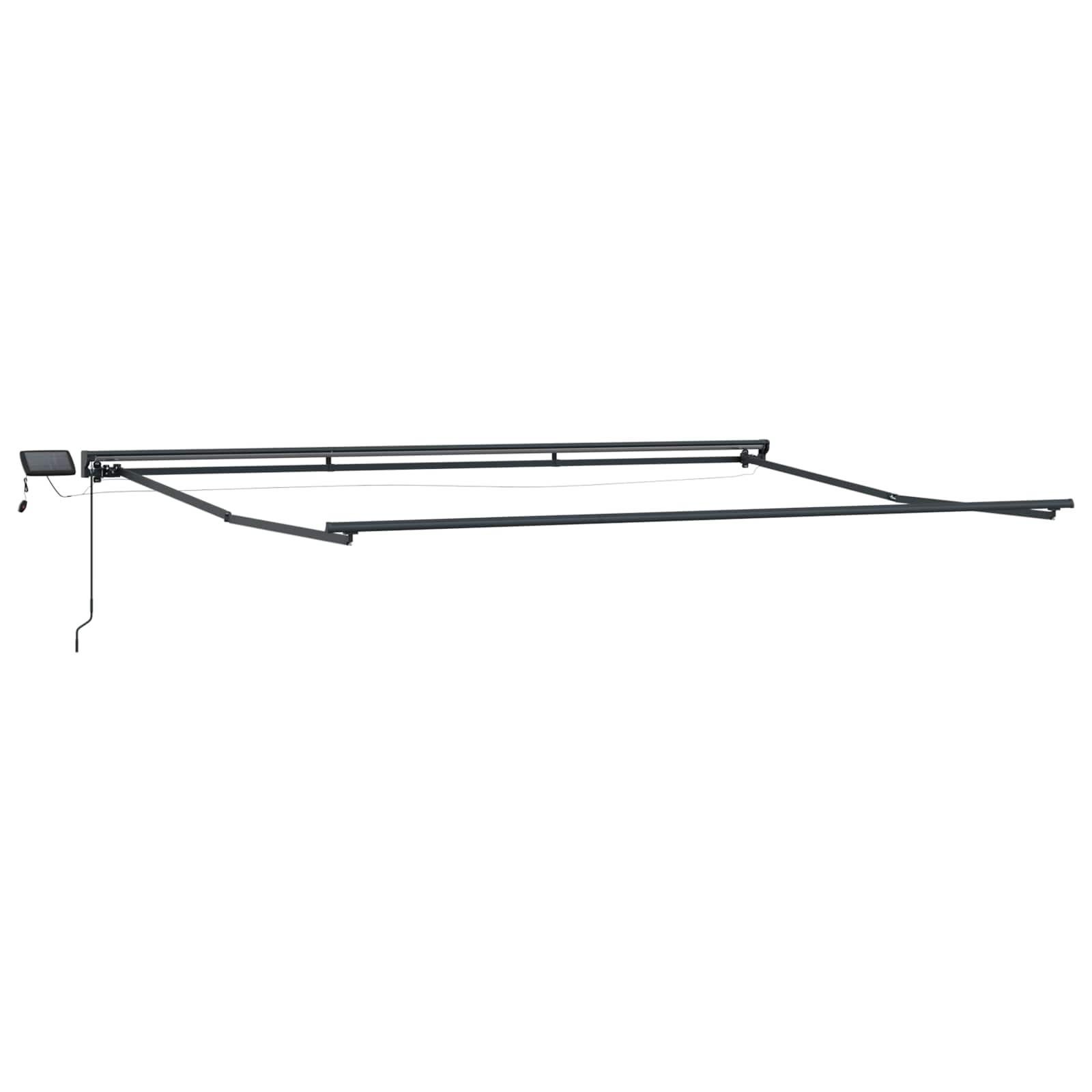 Ručni okvir tende s LED-ima Zelena, Žuta, Antracit 4 × 3 m