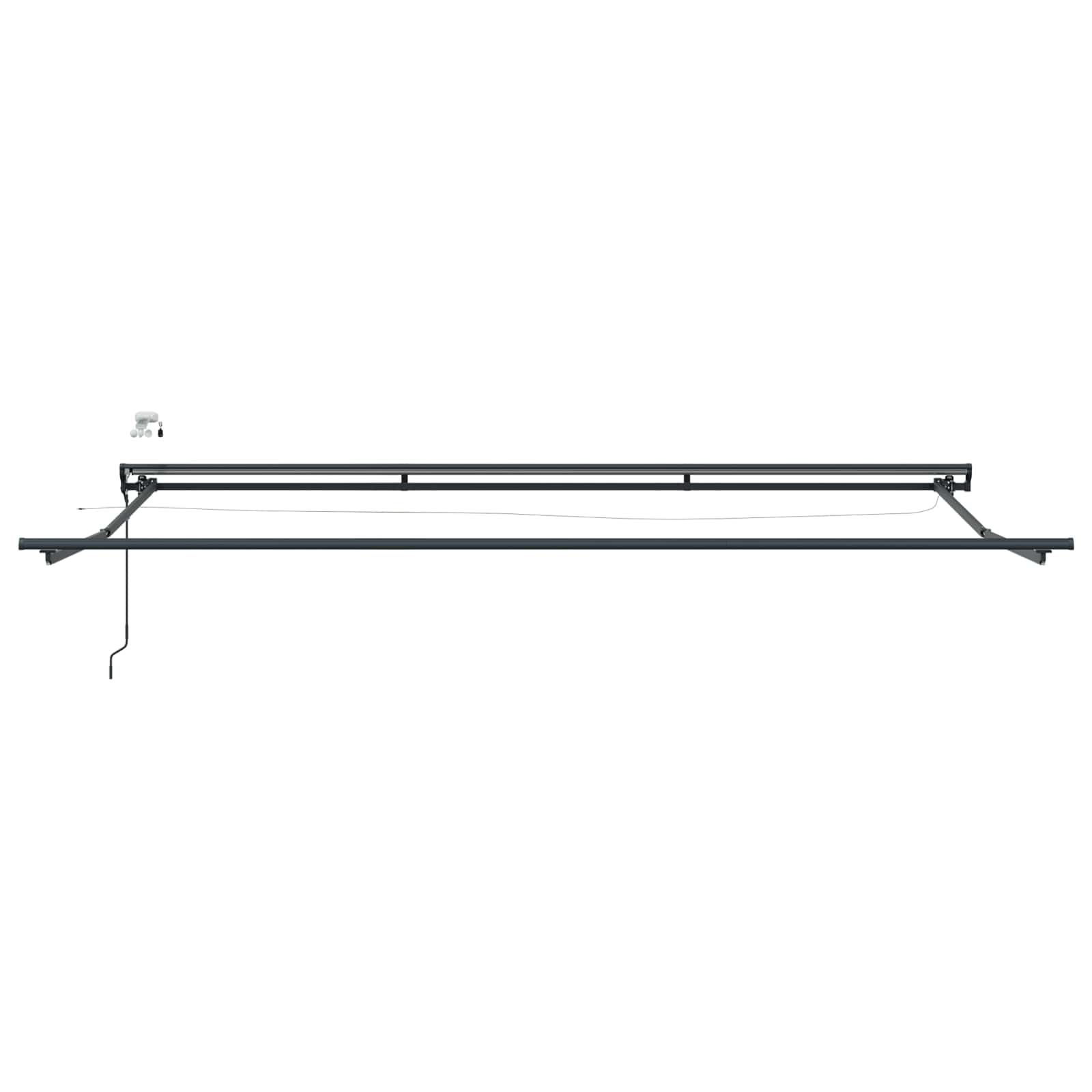 Električna retraktabilna tenda Zelena, Žuta, Antracit 4 × 3 m